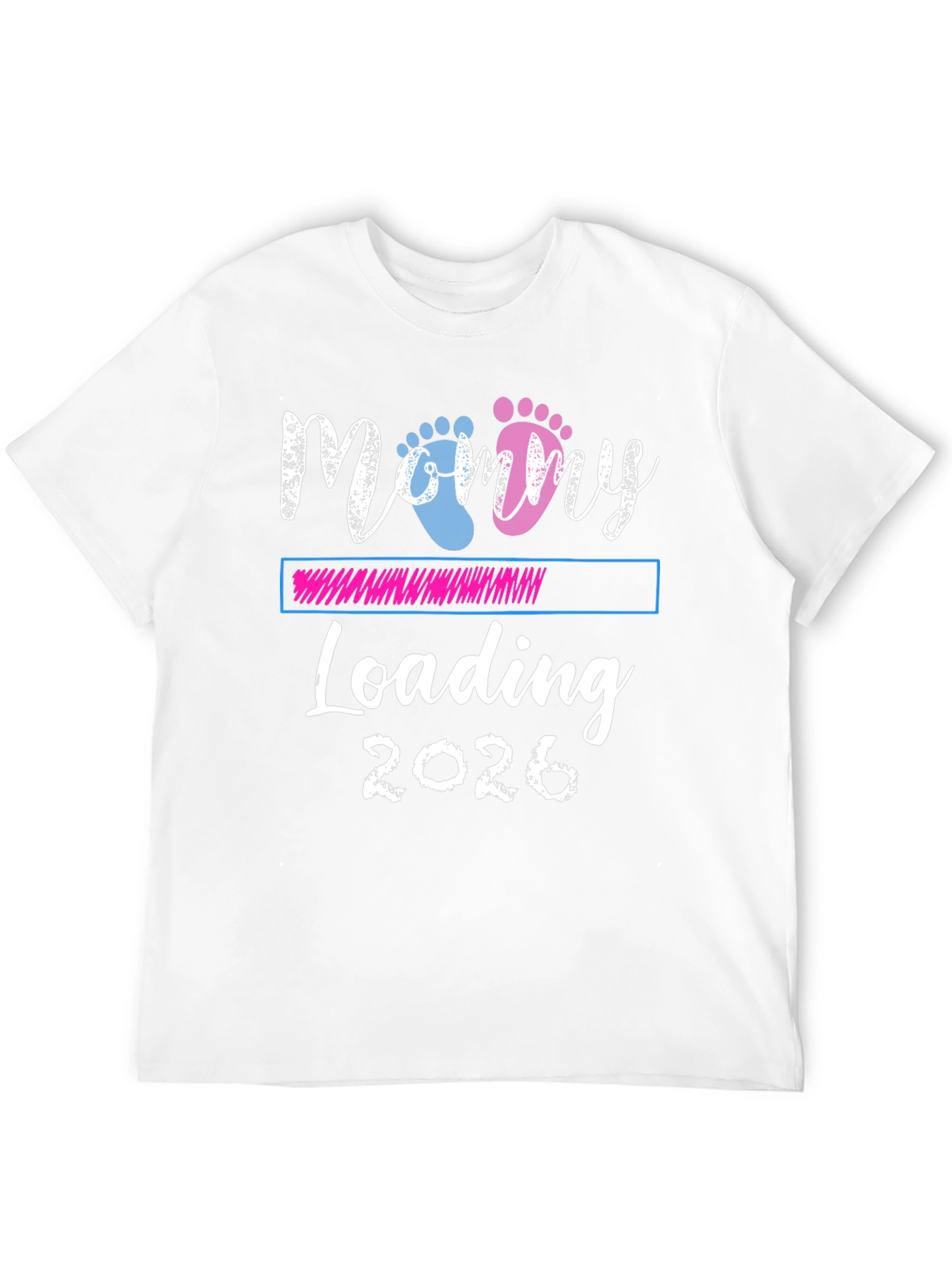 Mommy Loading 2026 Pregnancy Announcement T-Shirt