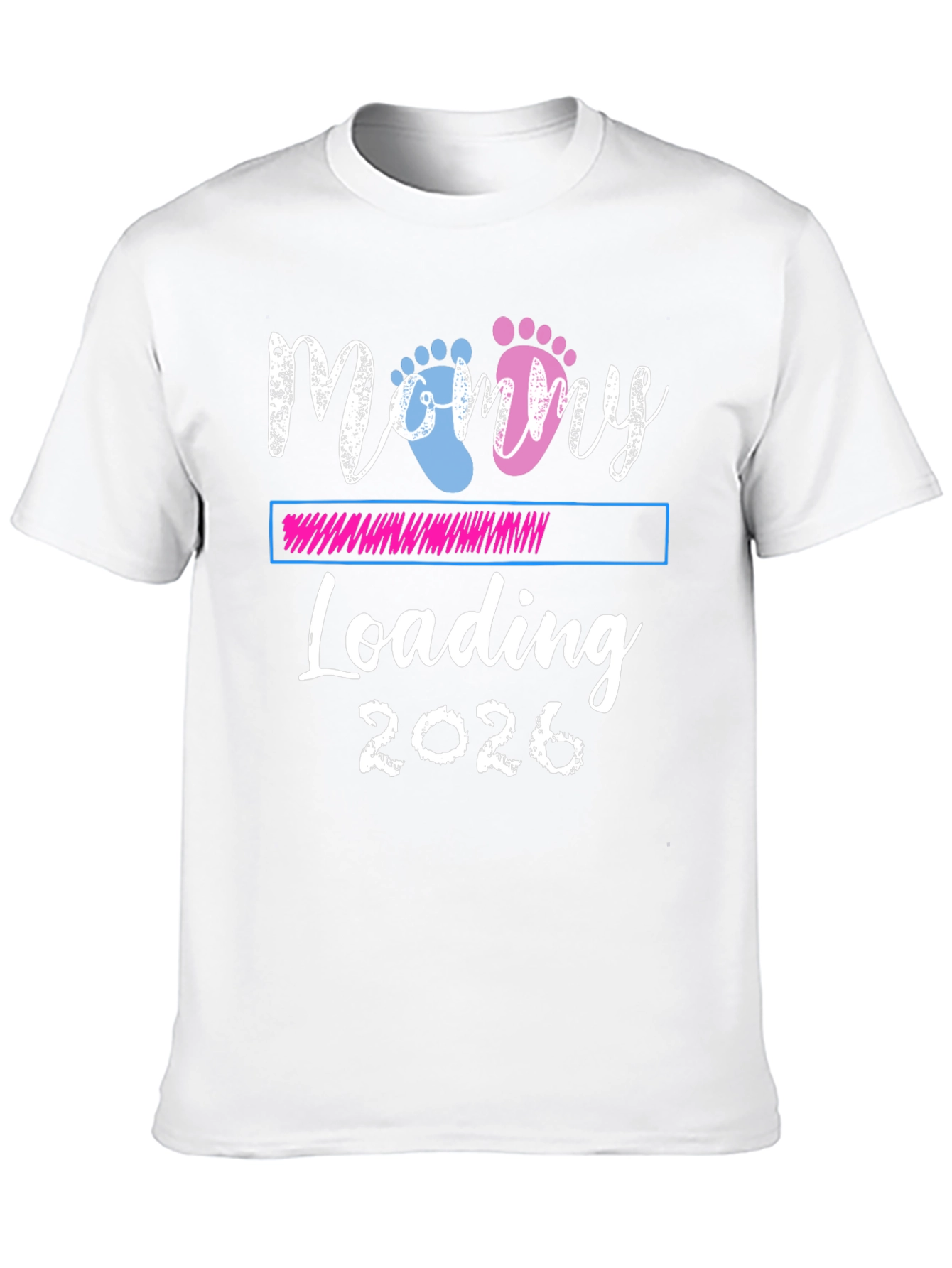 Mommy Loading 2026 Pregnancy Announcement T-Shirt