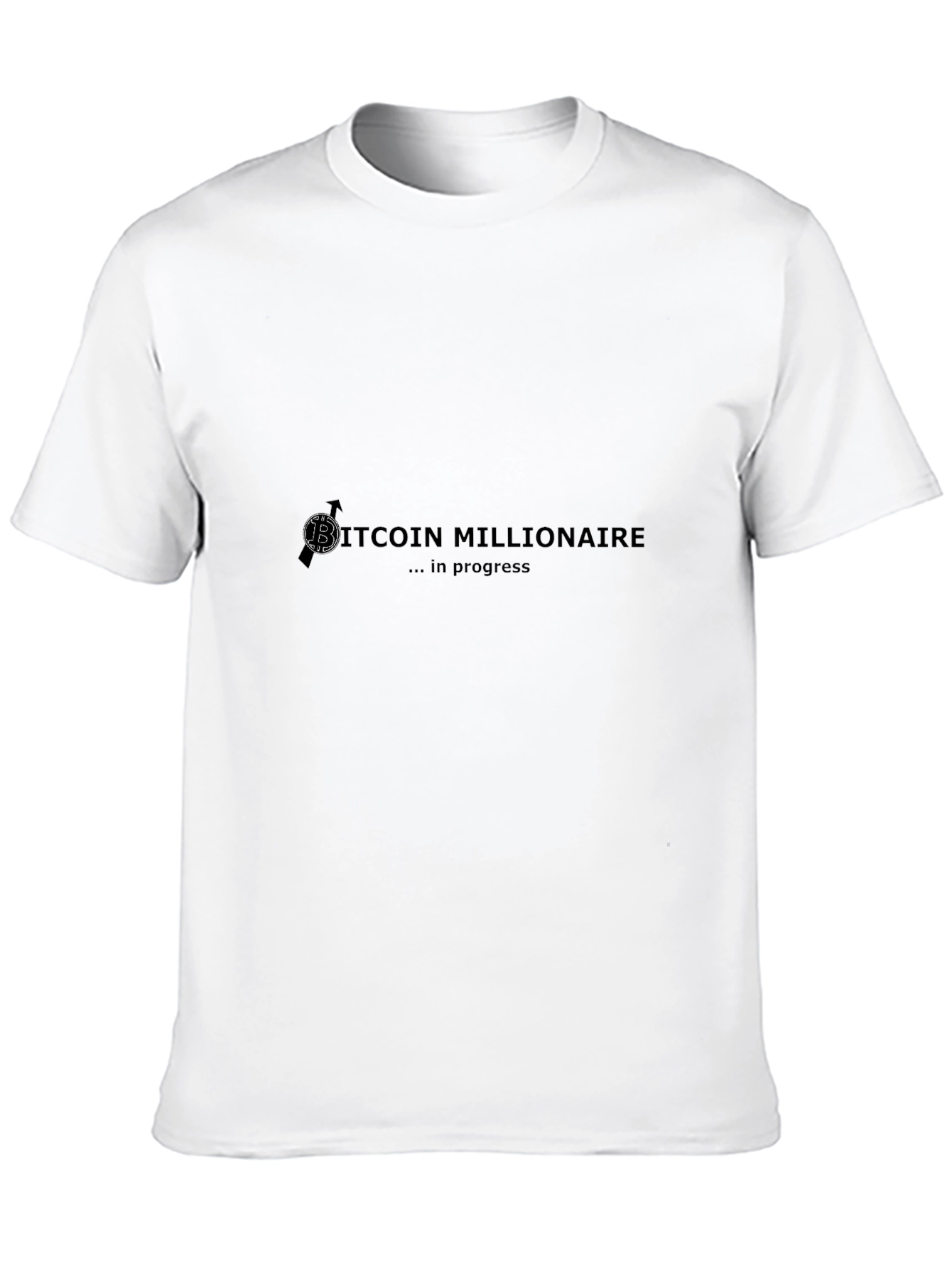 Bitcoin Millionaire in Progress Black T-Shirt