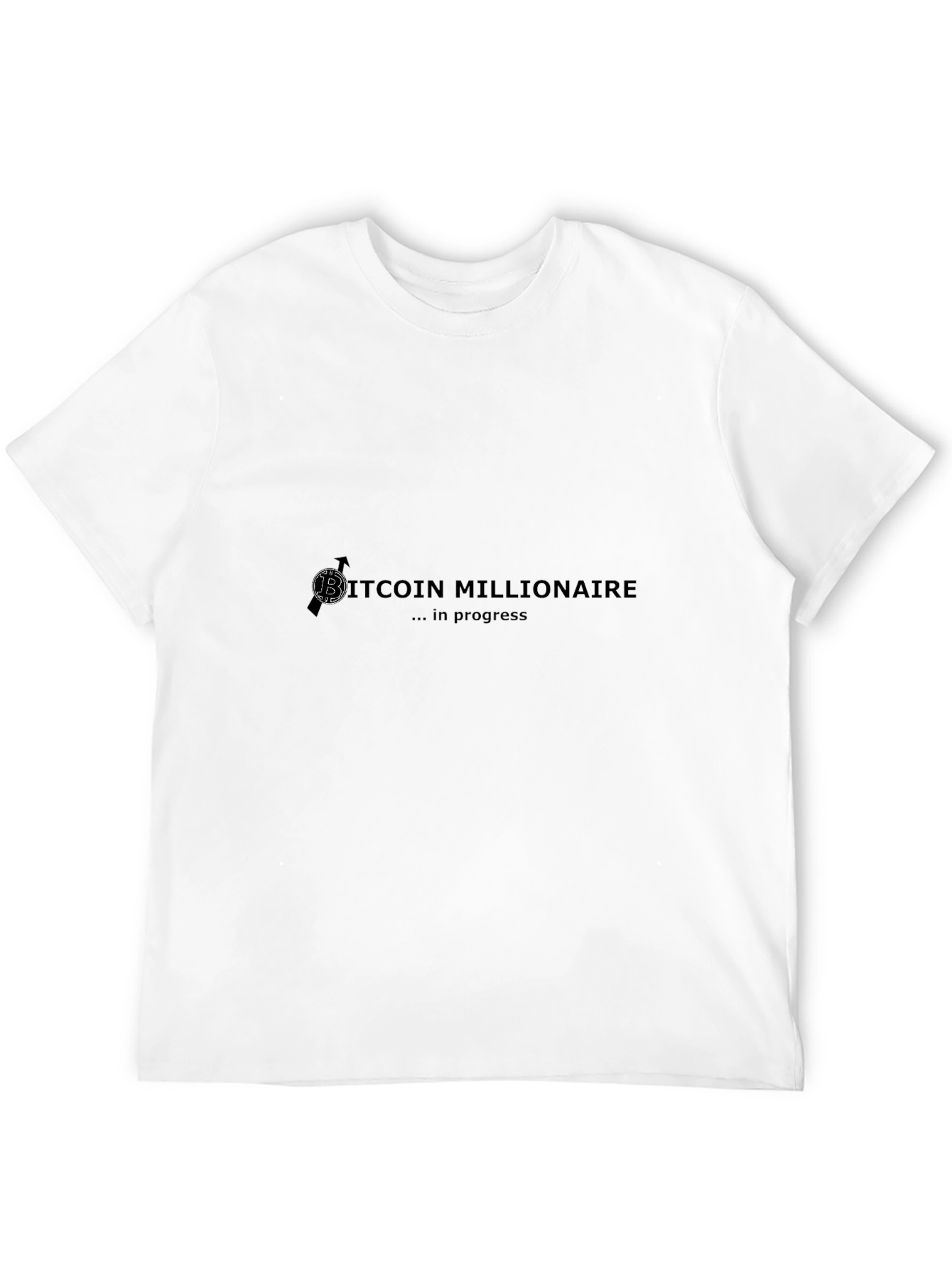 Bitcoin Millionaire in Progress Black T-Shirt