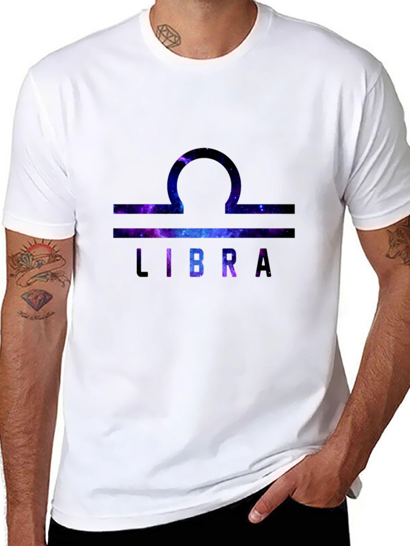 Libra Zodiac Galaxy T-Shirt - Stylish Astrology Tee