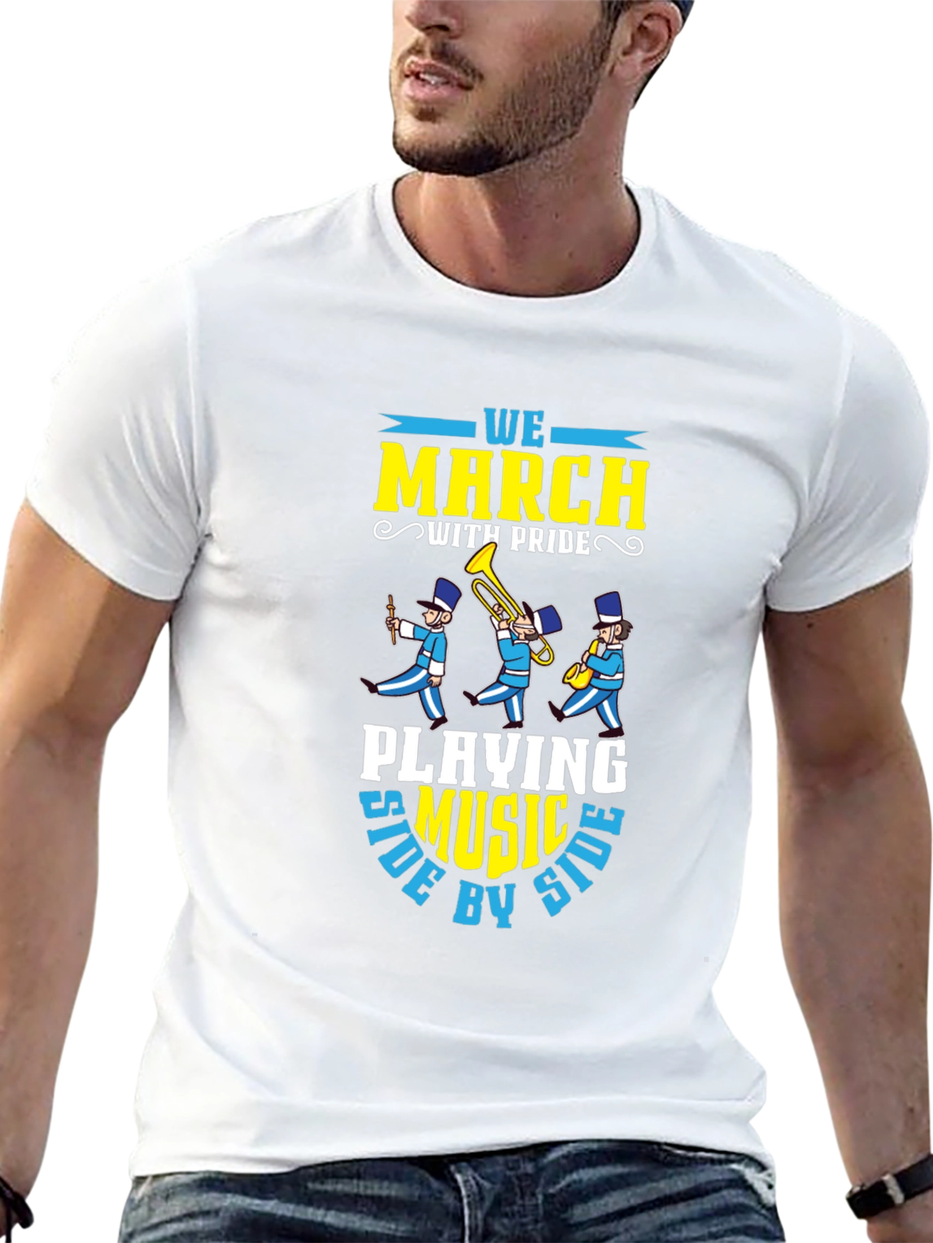 Marching Band T-Shirt: We March With Pride