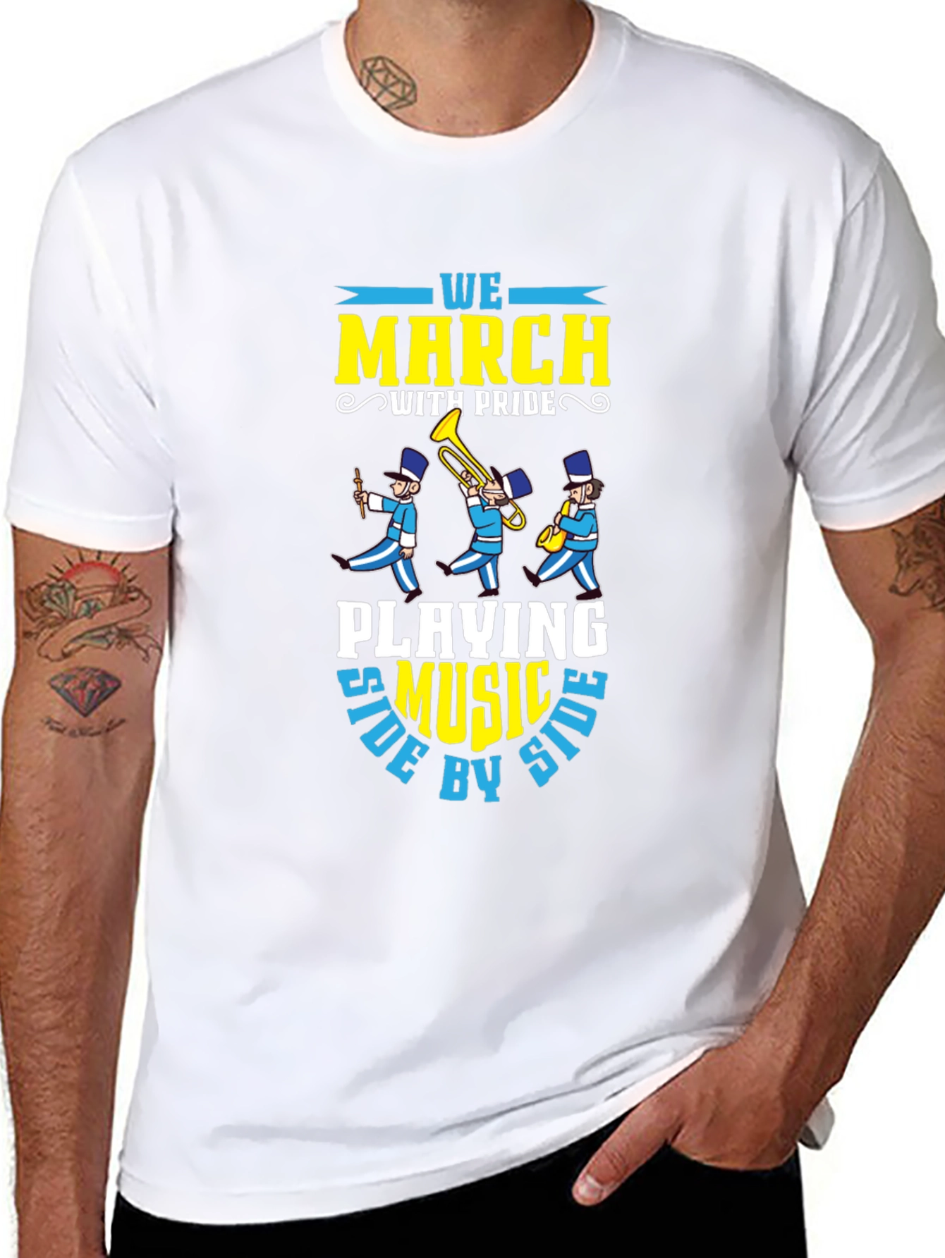 Marching Band T-Shirt: We March With Pride