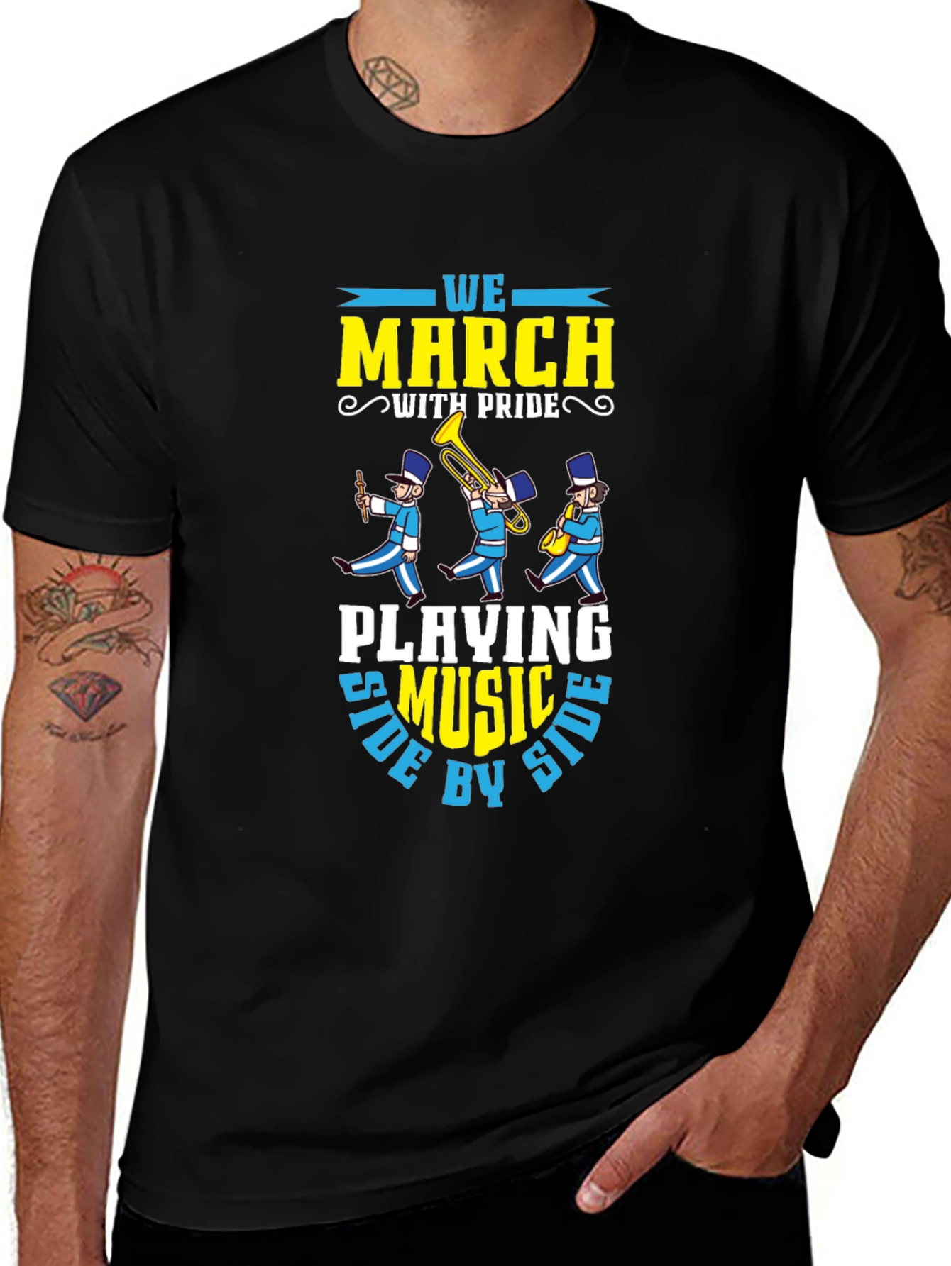 Marching Band T-Shirt: We March With Pride