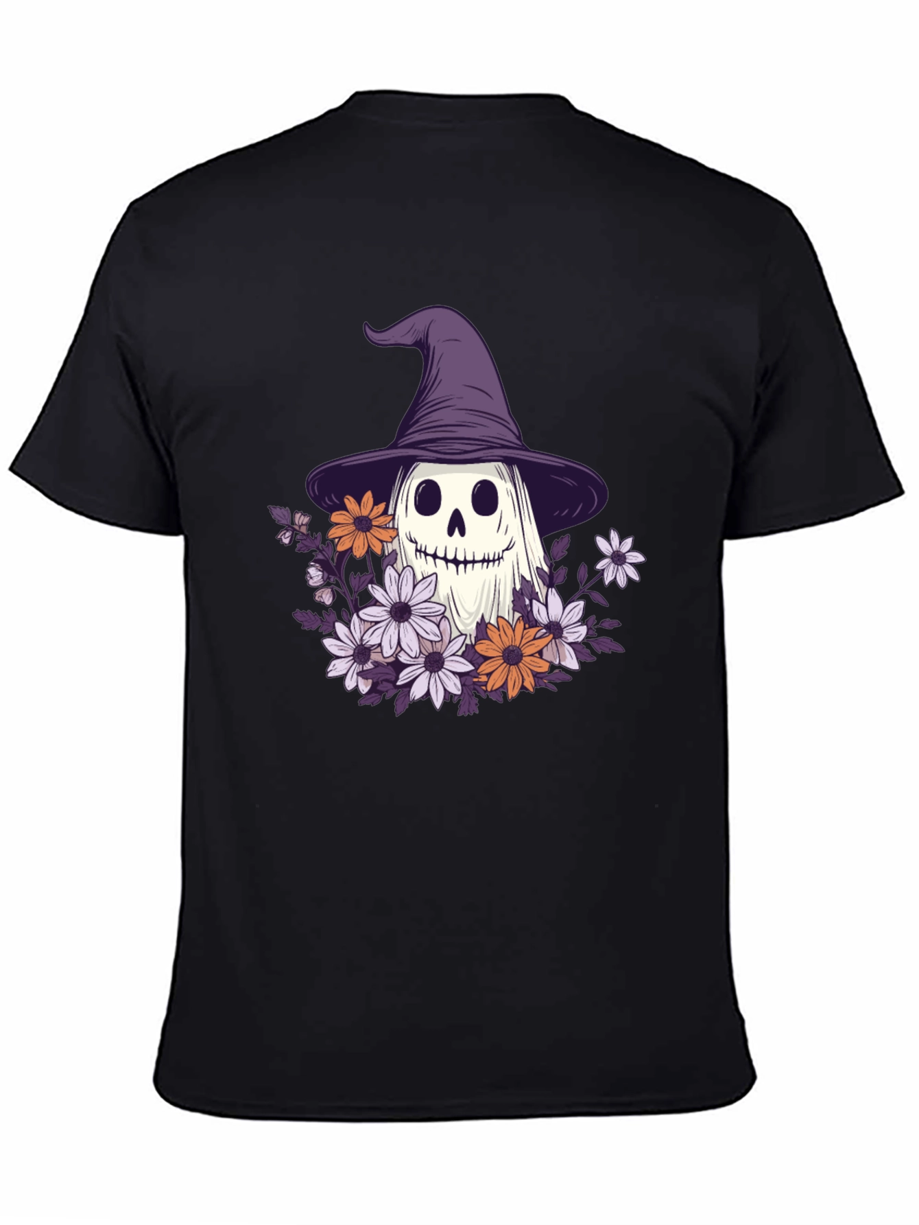 Halloween Ghost Witch Hat Graphic Tee