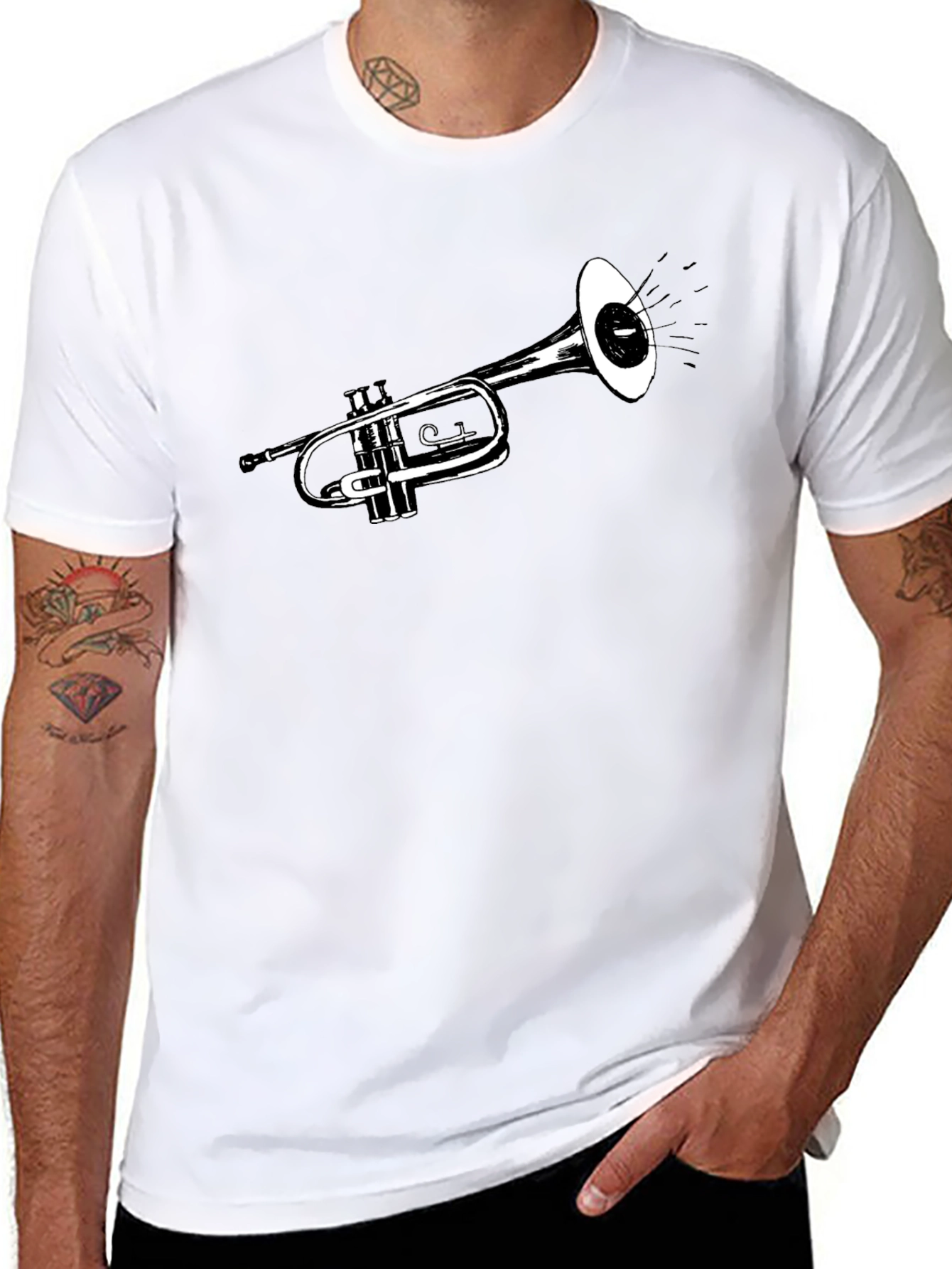 Trumpet Graphic Tee - Cool Musical Instrument T-Shirt