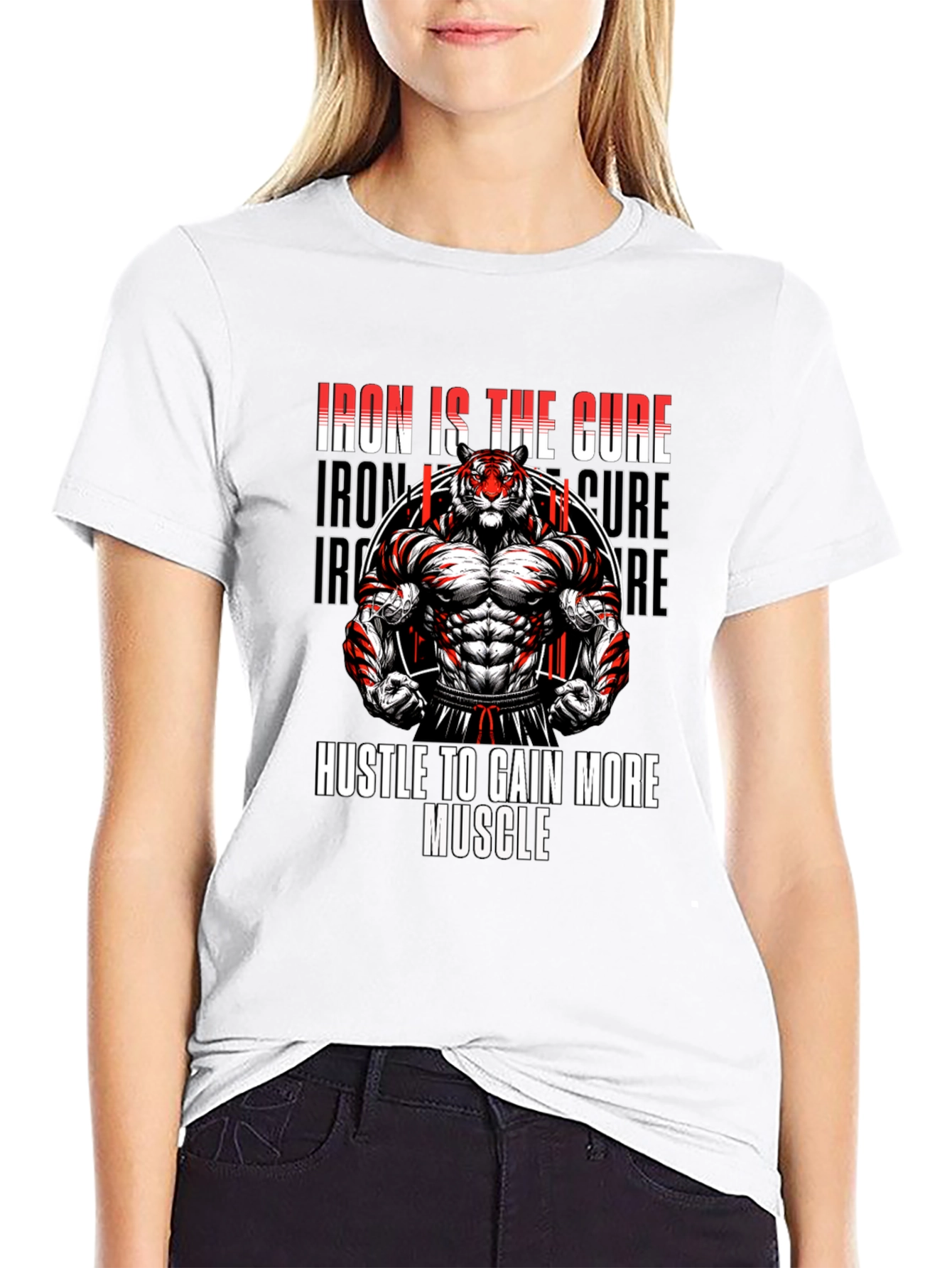 Iron Is The Cure Muscle Tiger Graphic Tee