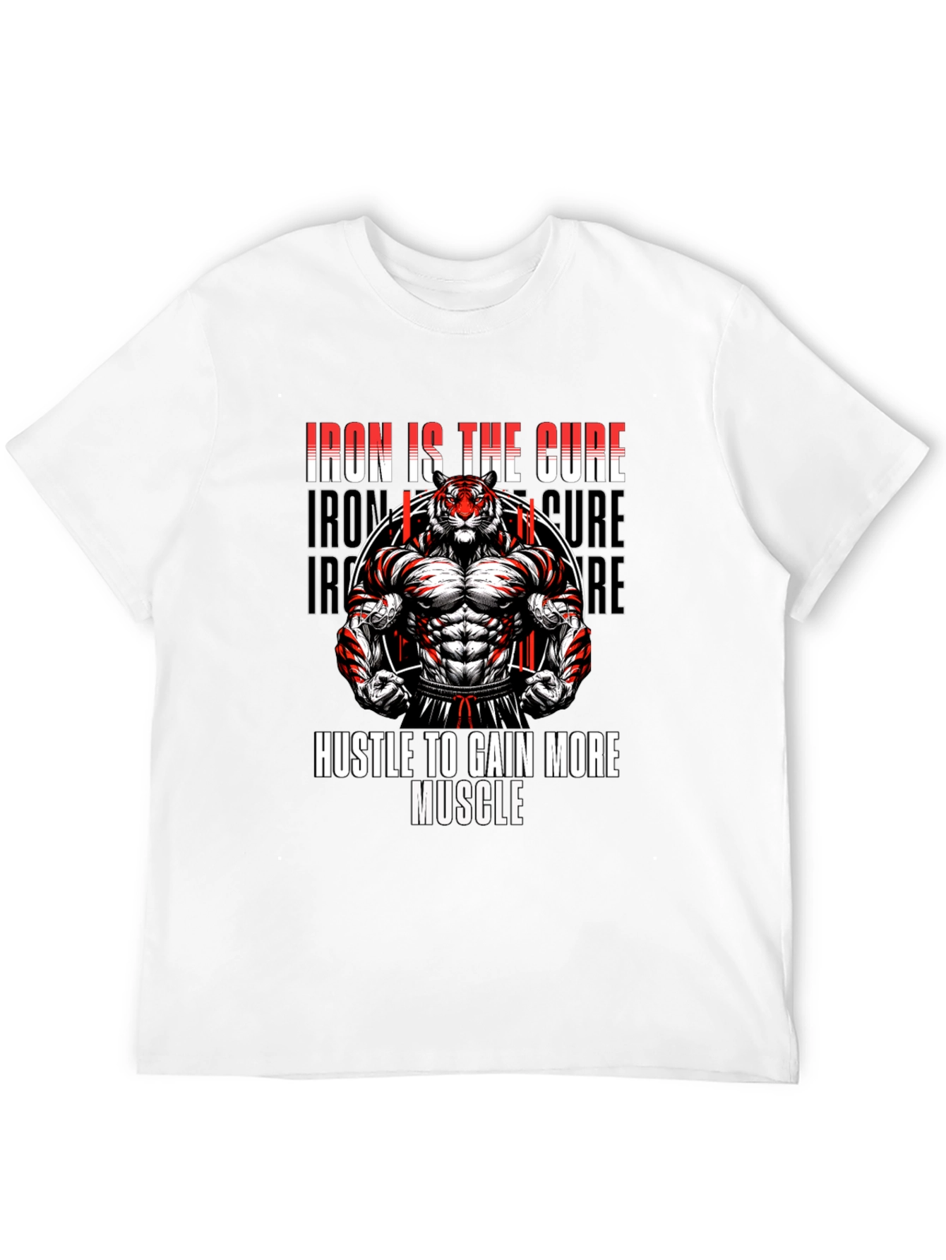 Iron Is The Cure Muscle Tiger Graphic Tee