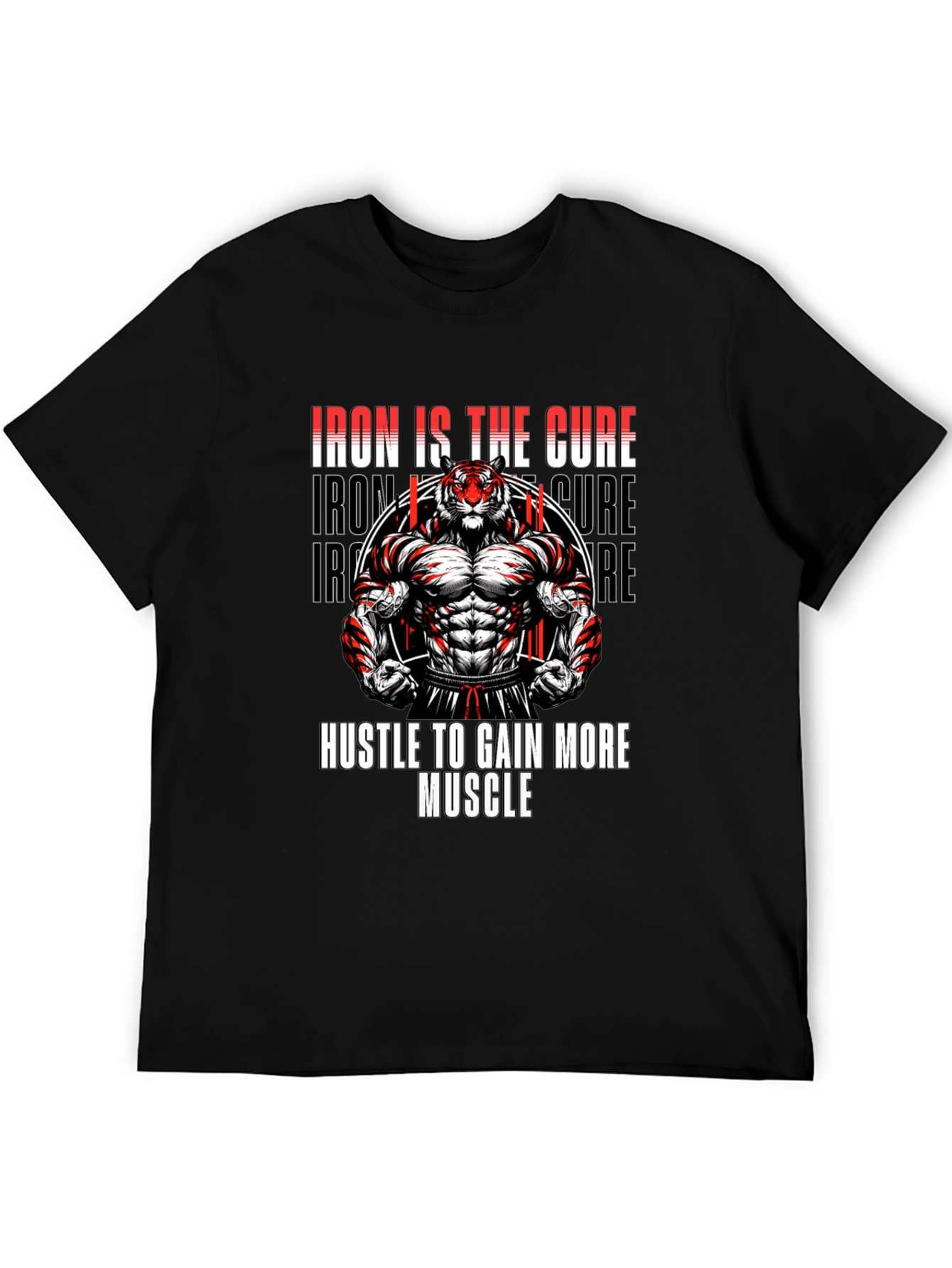 Iron Is The Cure Muscle Tiger Graphic Tee