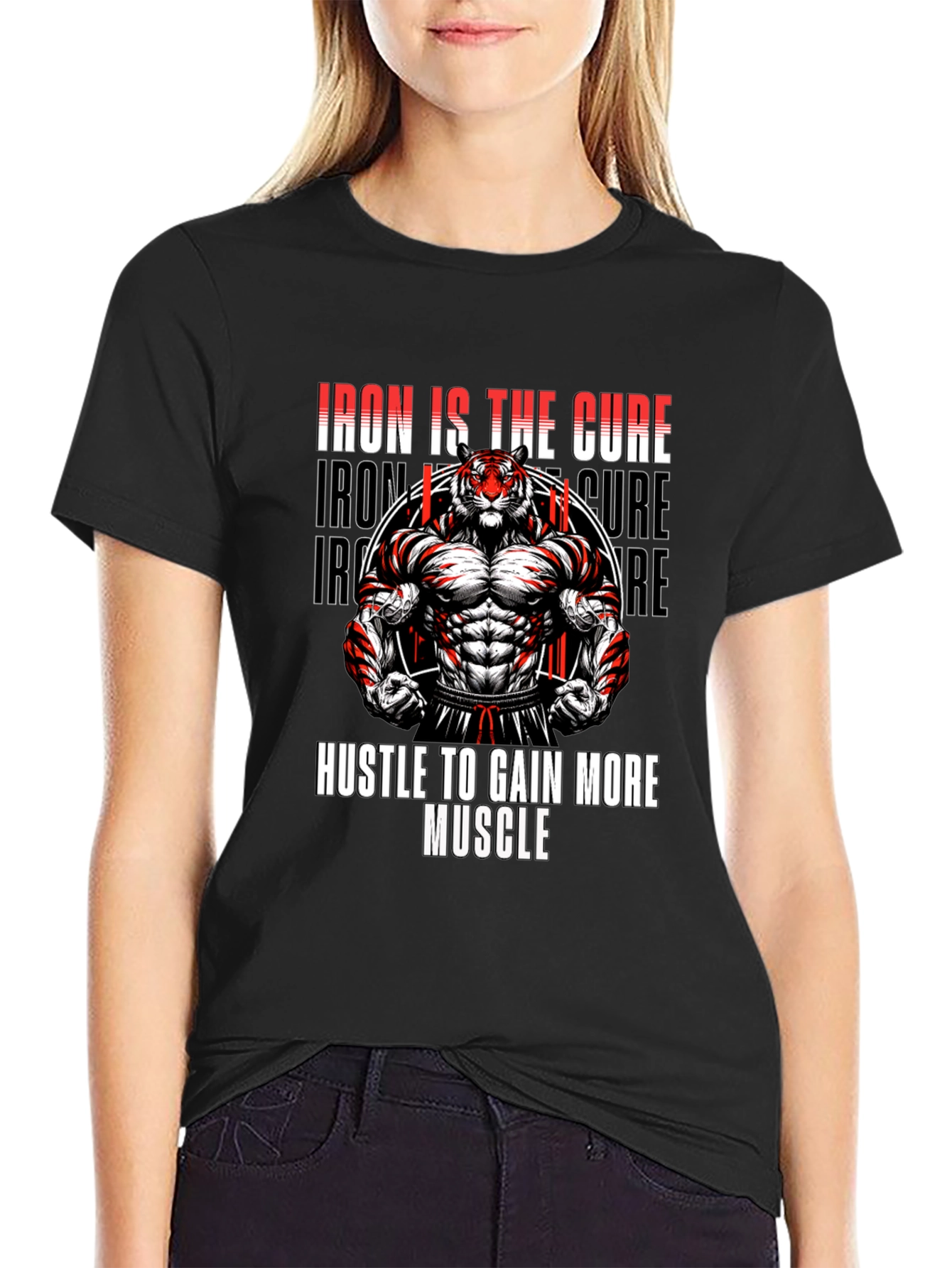 Iron Is The Cure Muscle Tiger Graphic Tee