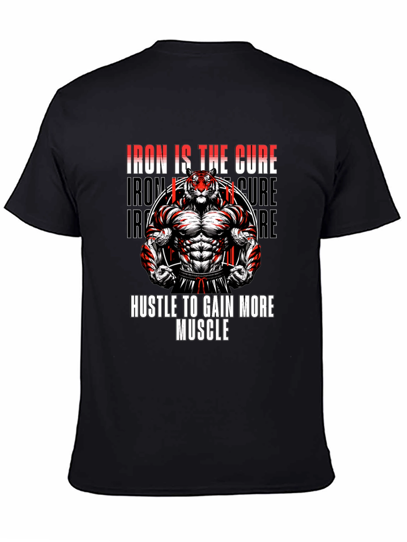 Iron Is The Cure Muscle Tiger Graphic Tee