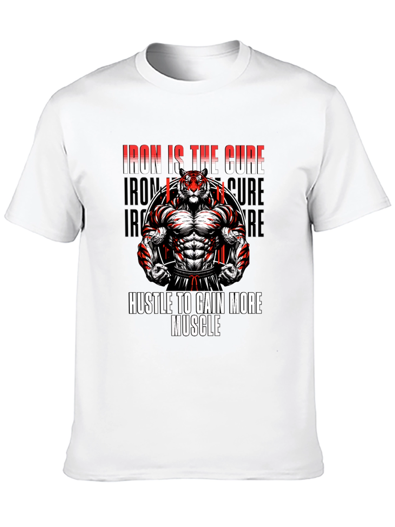 Iron Is The Cure Muscle Tiger Graphic Tee