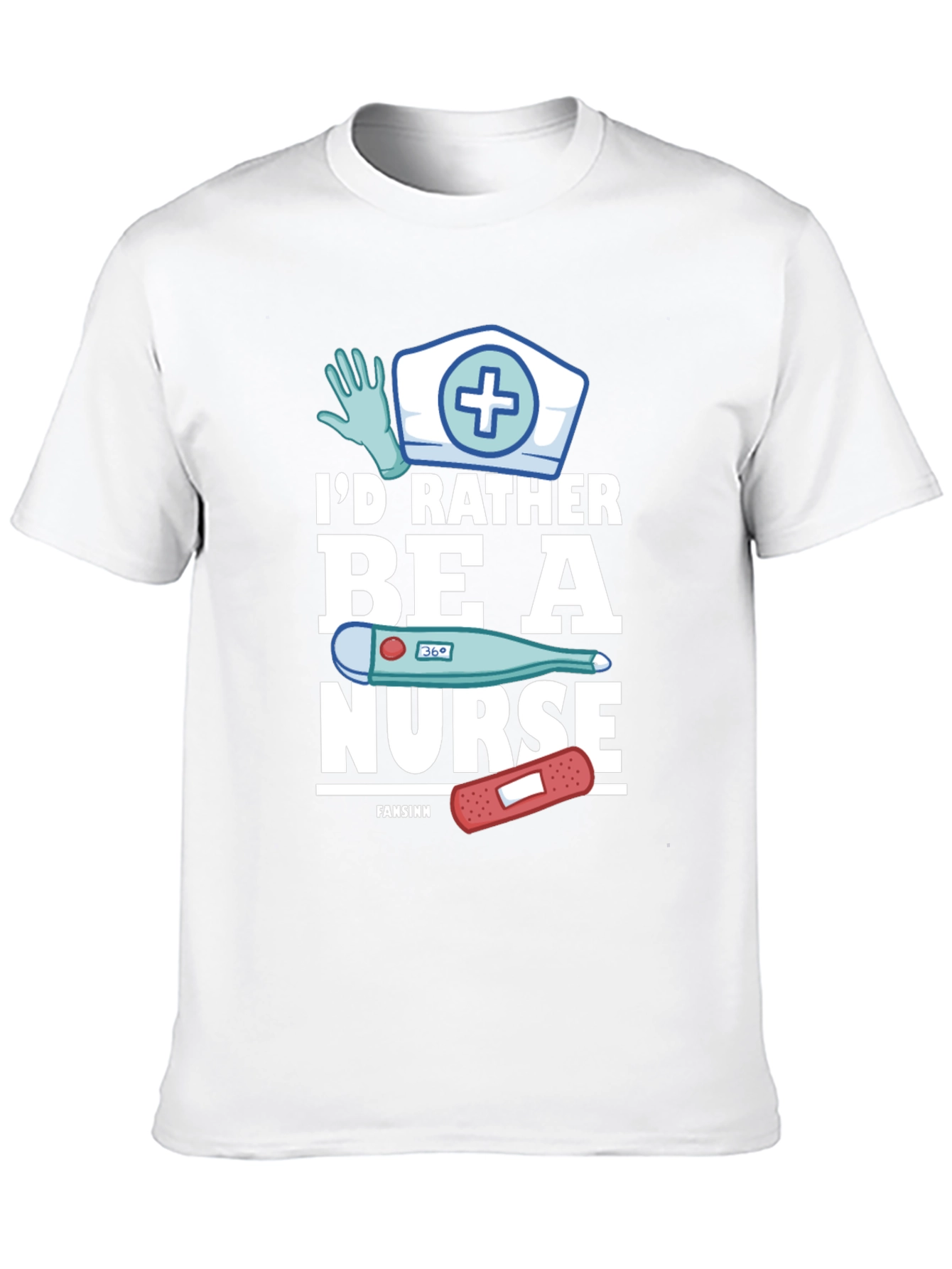 Id Rather Be A Nurse Black T-Shirt