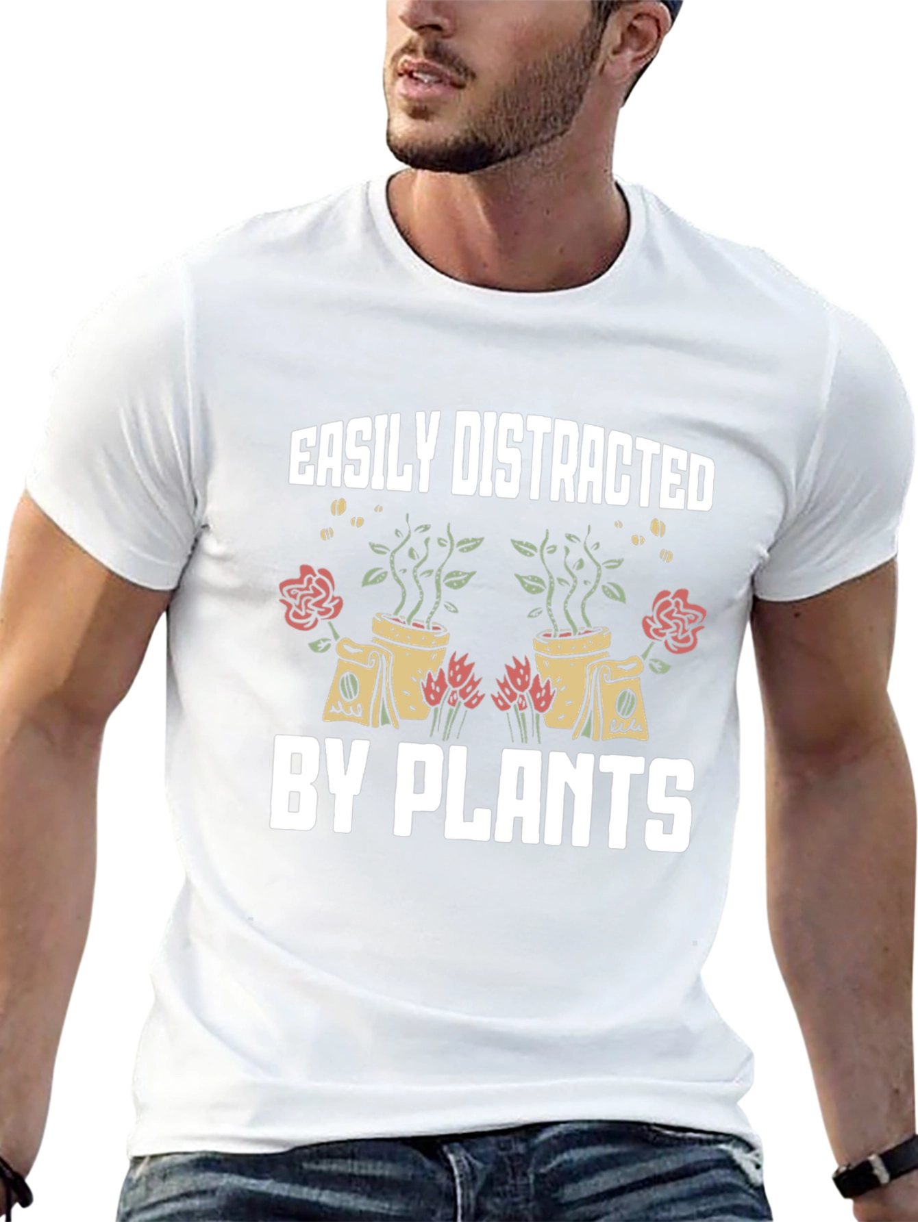 Easily Distracted by Plants Graphic T-Shirt