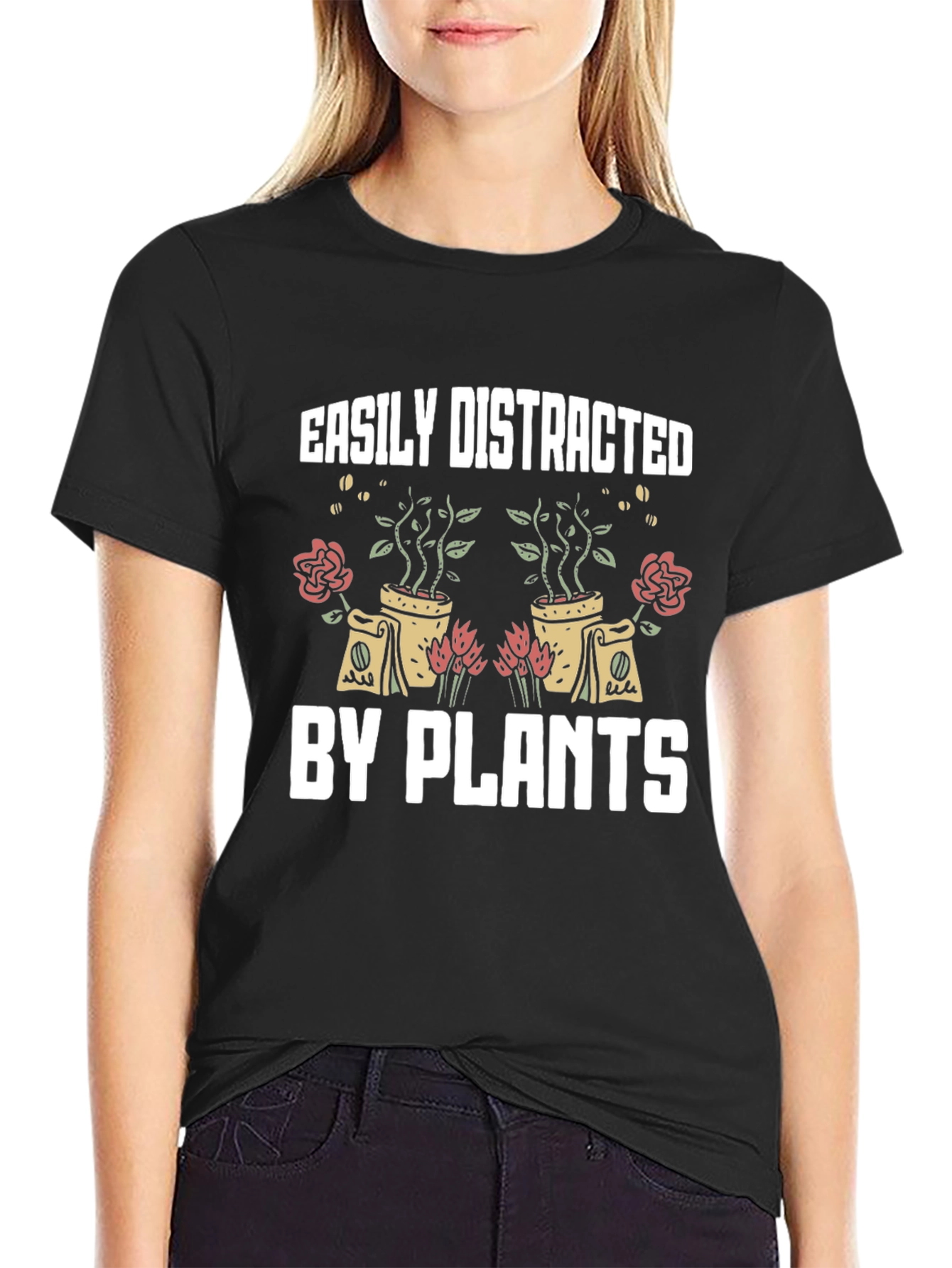 Easily Distracted by Plants Graphic T-Shirt