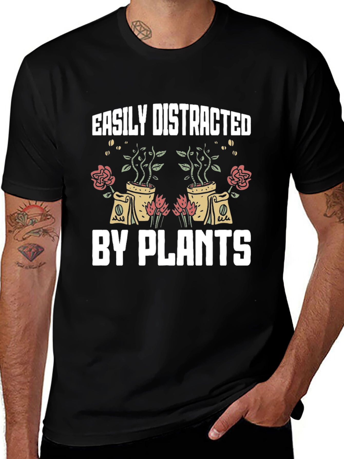 Easily Distracted by Plants Graphic T-Shirt