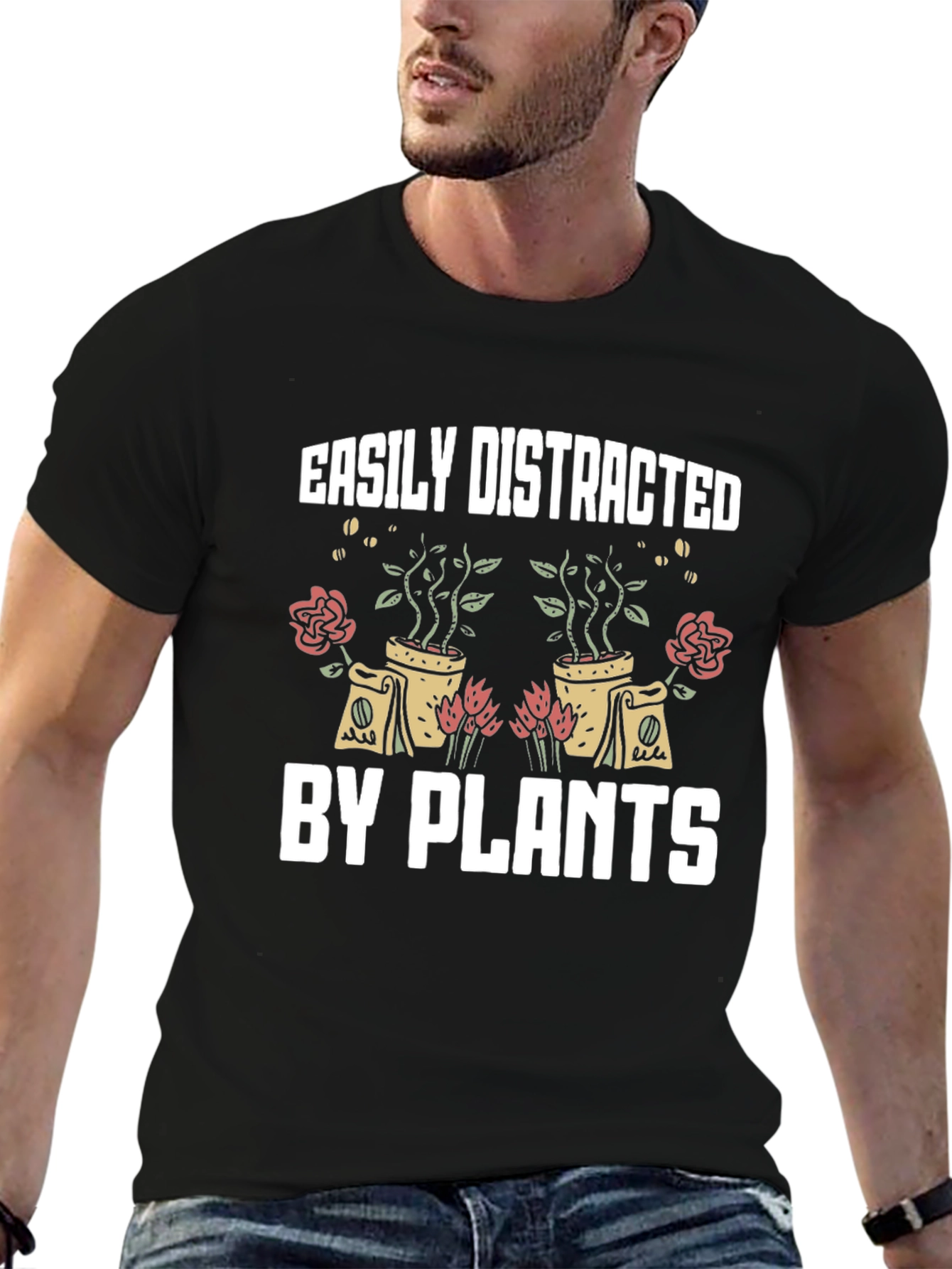 Easily Distracted by Plants Graphic T-Shirt