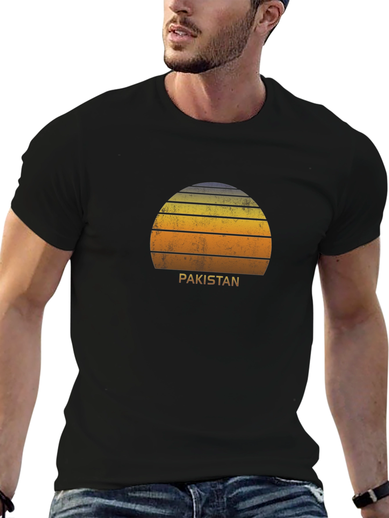 Pakistan Sunset Graphic Tee - Retro Style