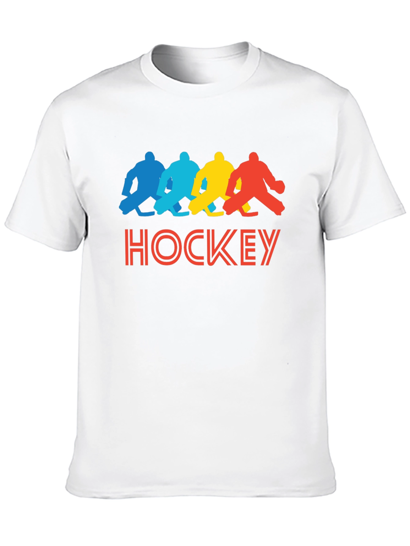 Hockey Player Graphic Tee - Retro Style