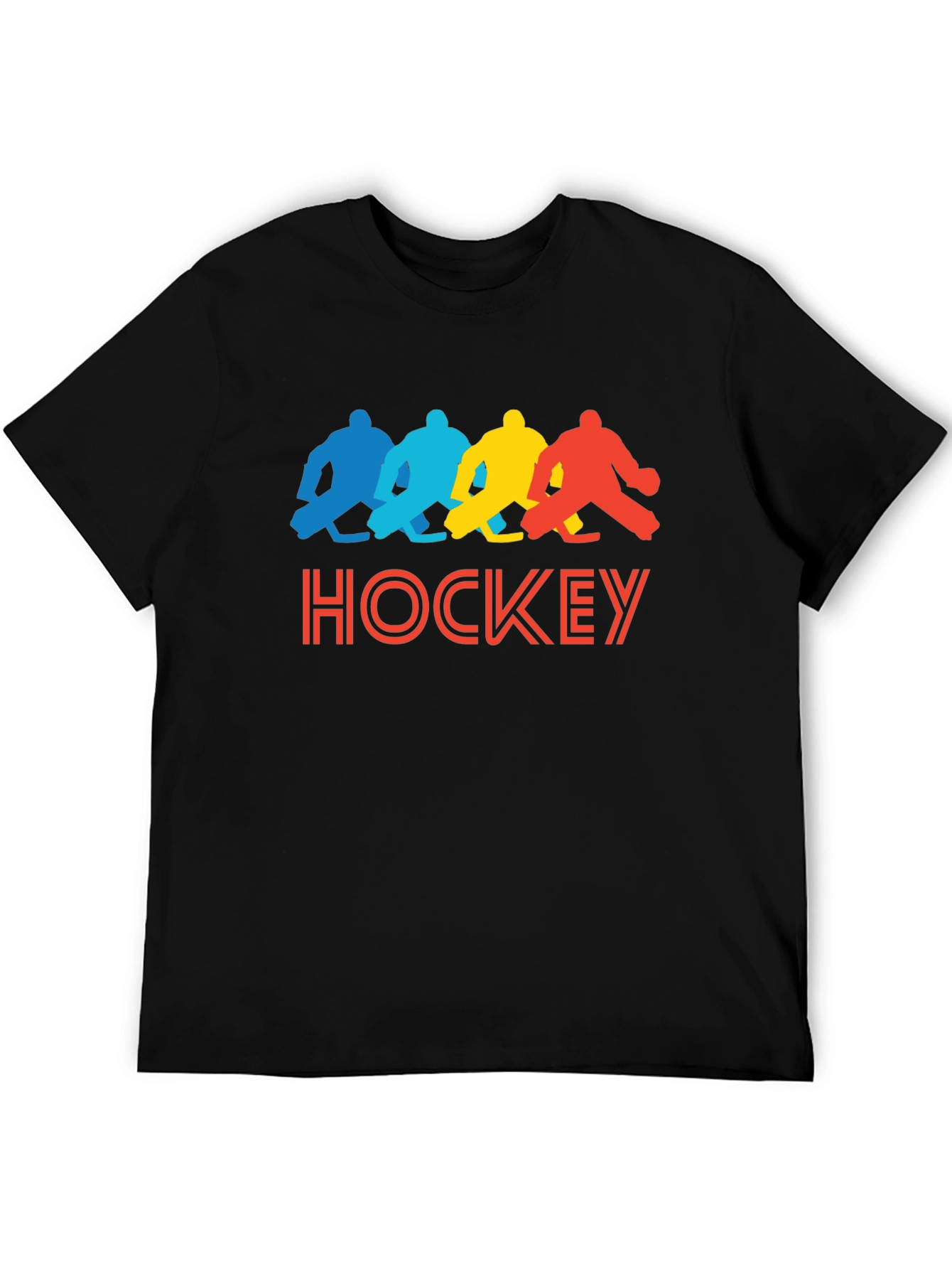 Hockey Player Graphic Tee - Retro Style