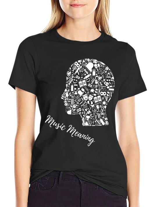 Music Meaning Black Graphic Tee