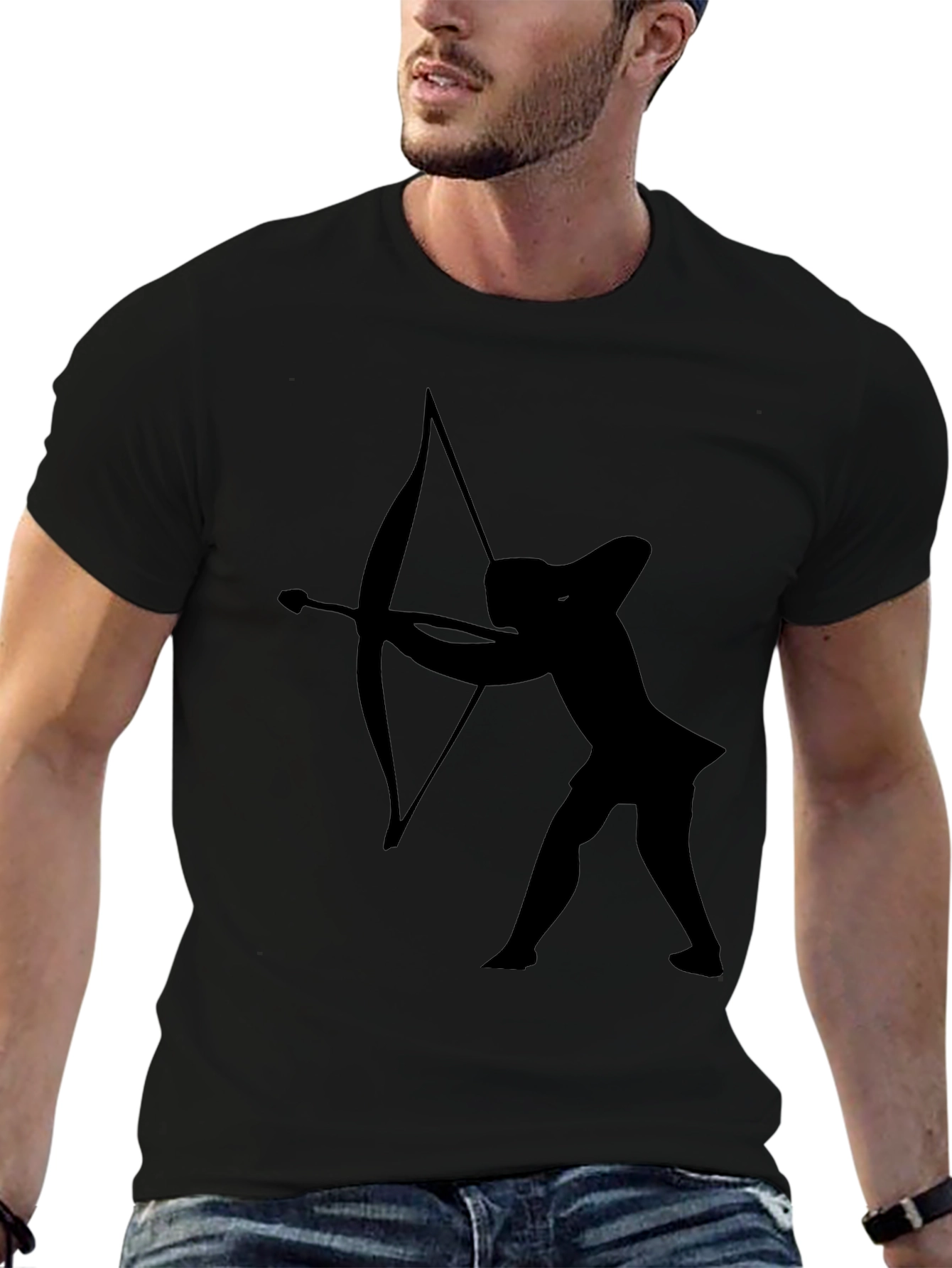 Sagittarius Graphic Tee - Black Cotton T-Shirt