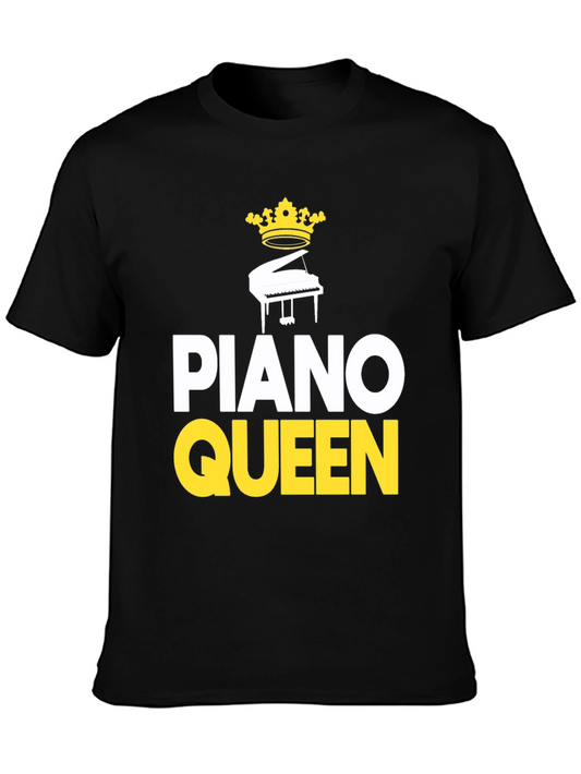 Piano Queen Graphic T-Shirt - Music Lover Tee