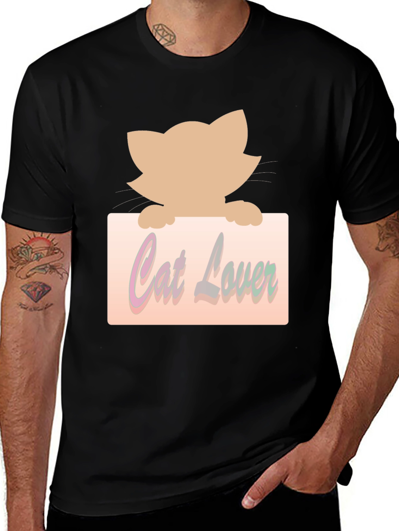 Cat Lover Graphic Tee - Unisex Black T-Shirt