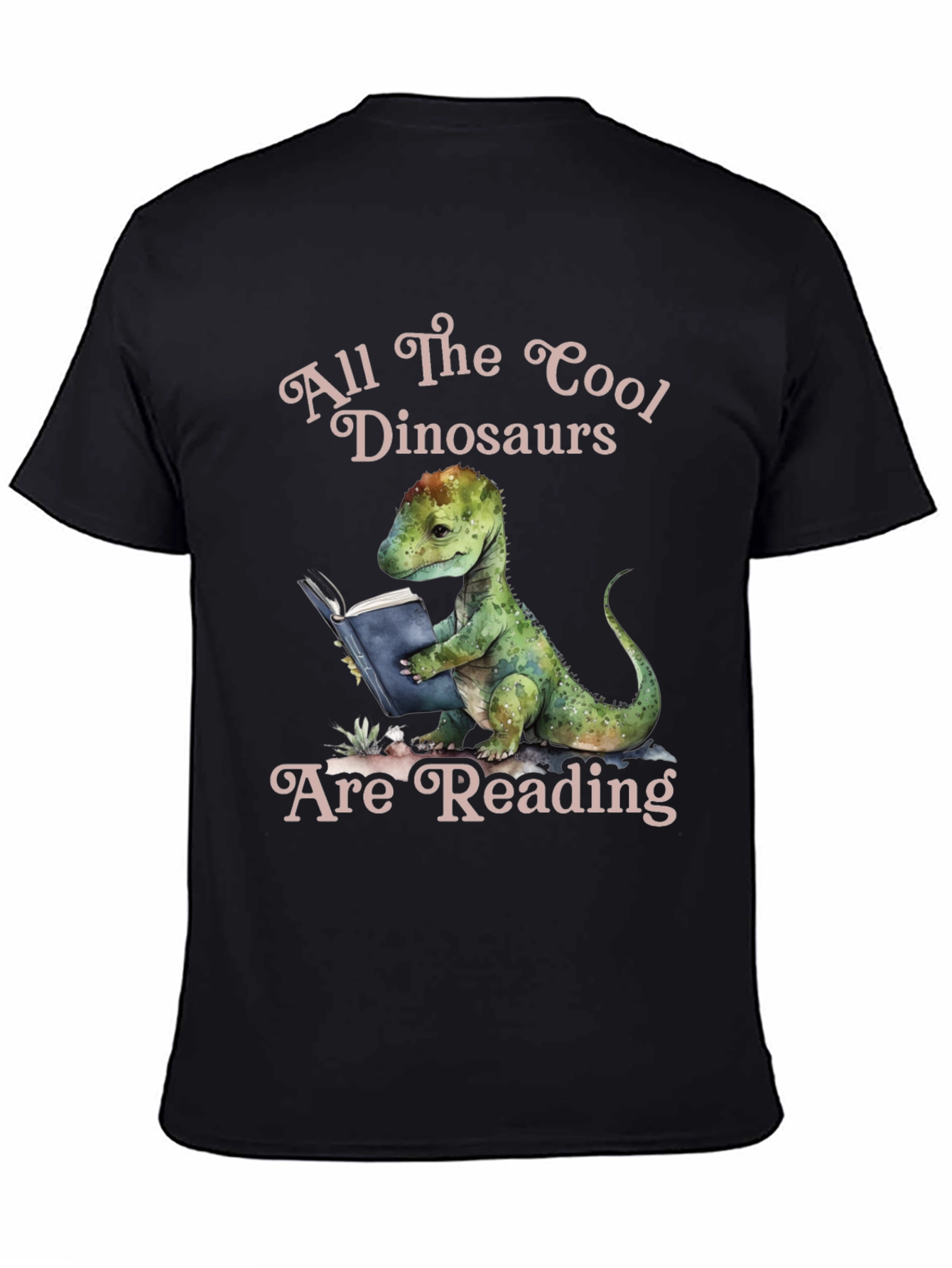 Cool Dinosaur Reading T-Shirt