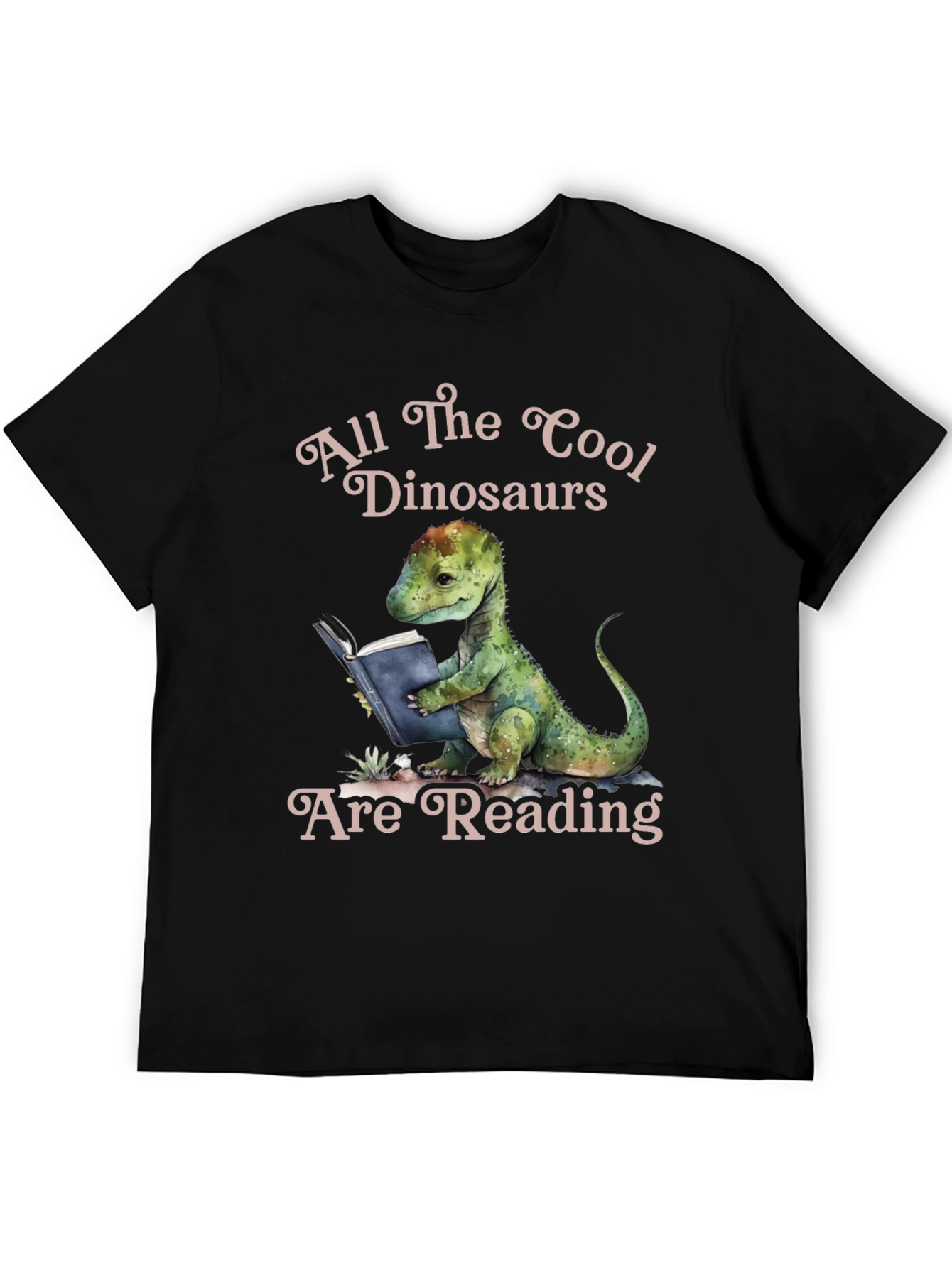 Cool Dinosaur Reading T-Shirt