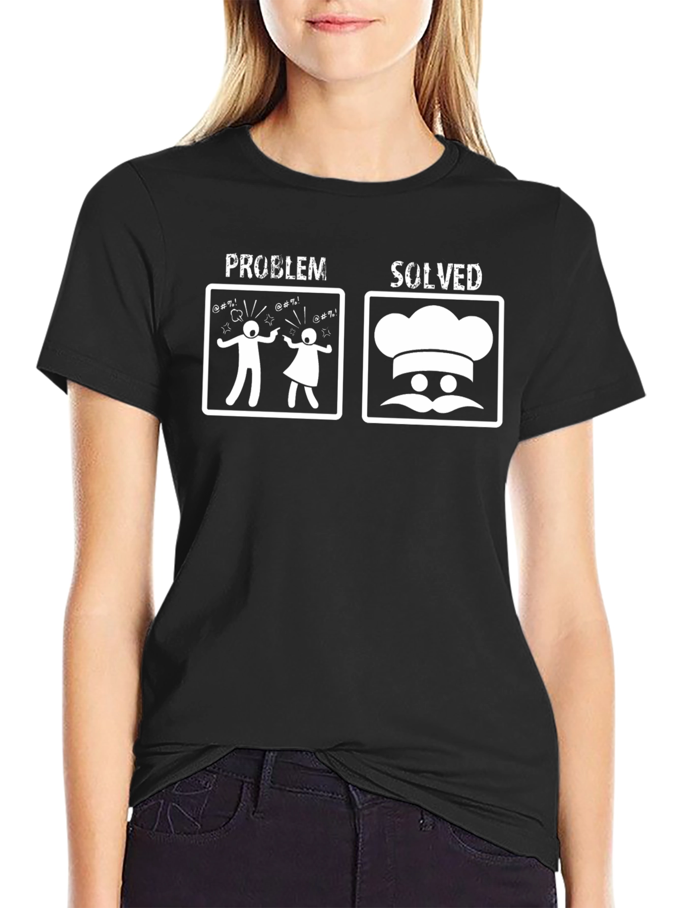 Problem Solved Chef T-Shirt Funny Cooking Tee