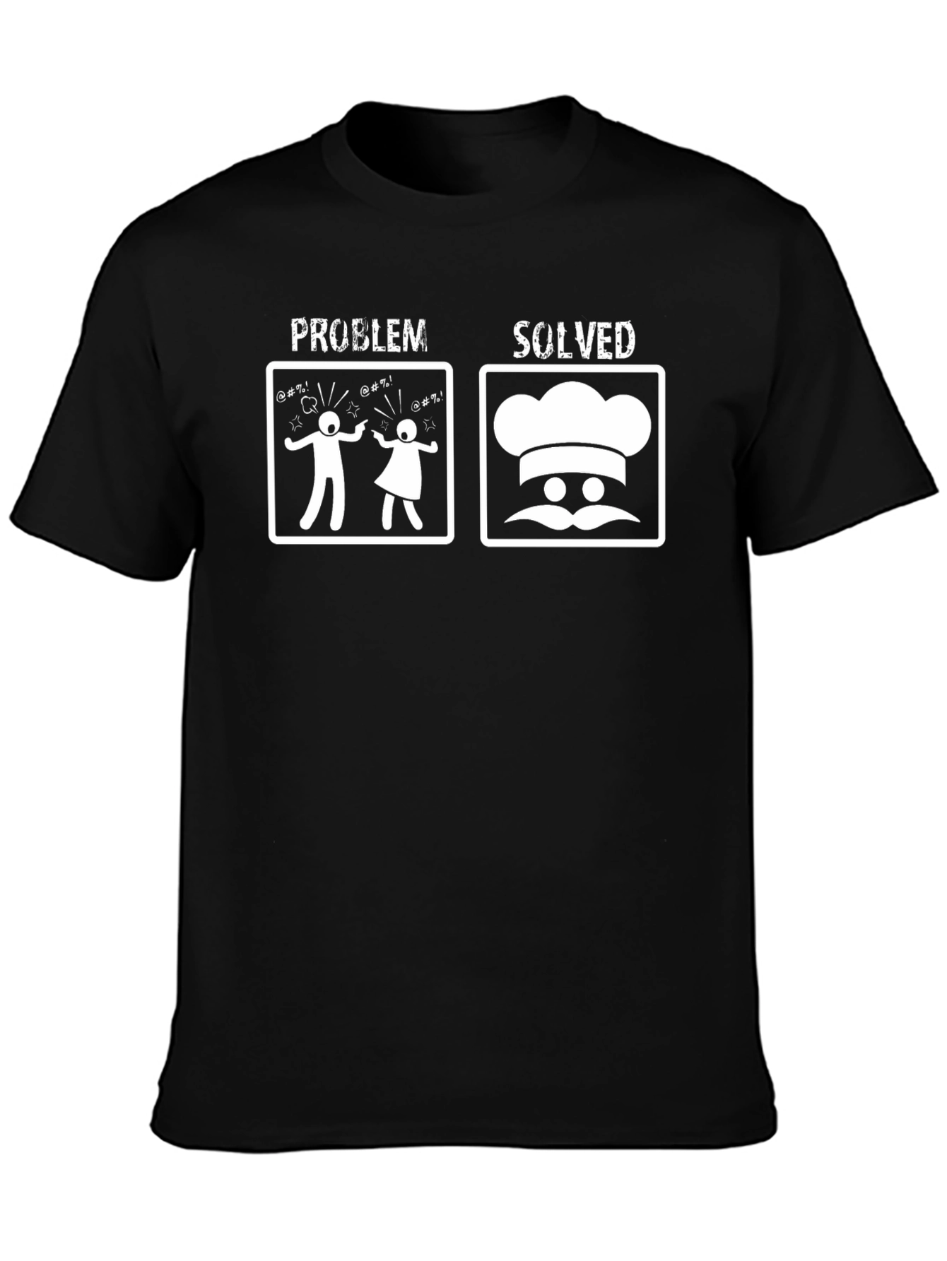 Problem Solved Chef T-Shirt Funny Cooking Tee