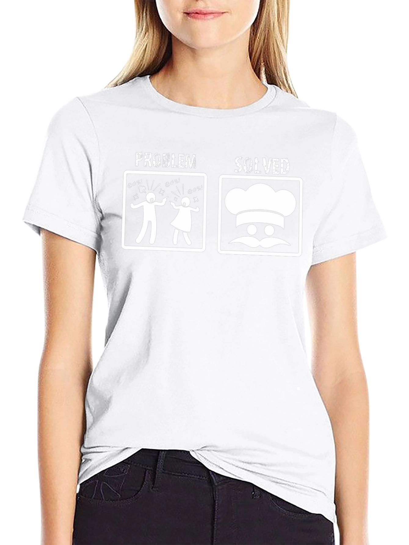 Problem Solved Chef T-Shirt Funny Cooking Tee