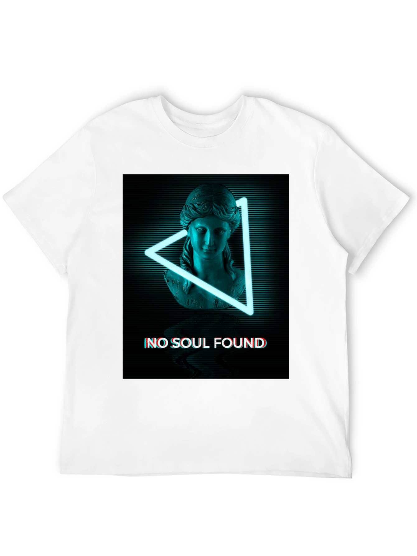 Neon Statue Graphic Tee - No Soul Found T-Shirt