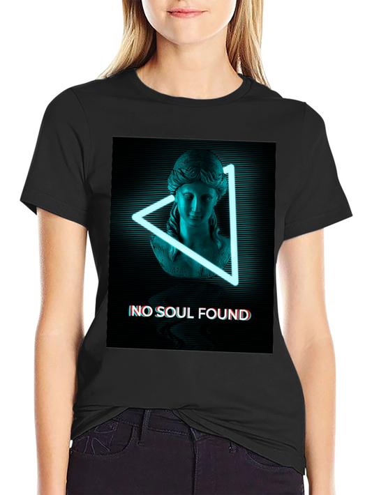 Neon Statue Graphic Tee - No Soul Found T-Shirt