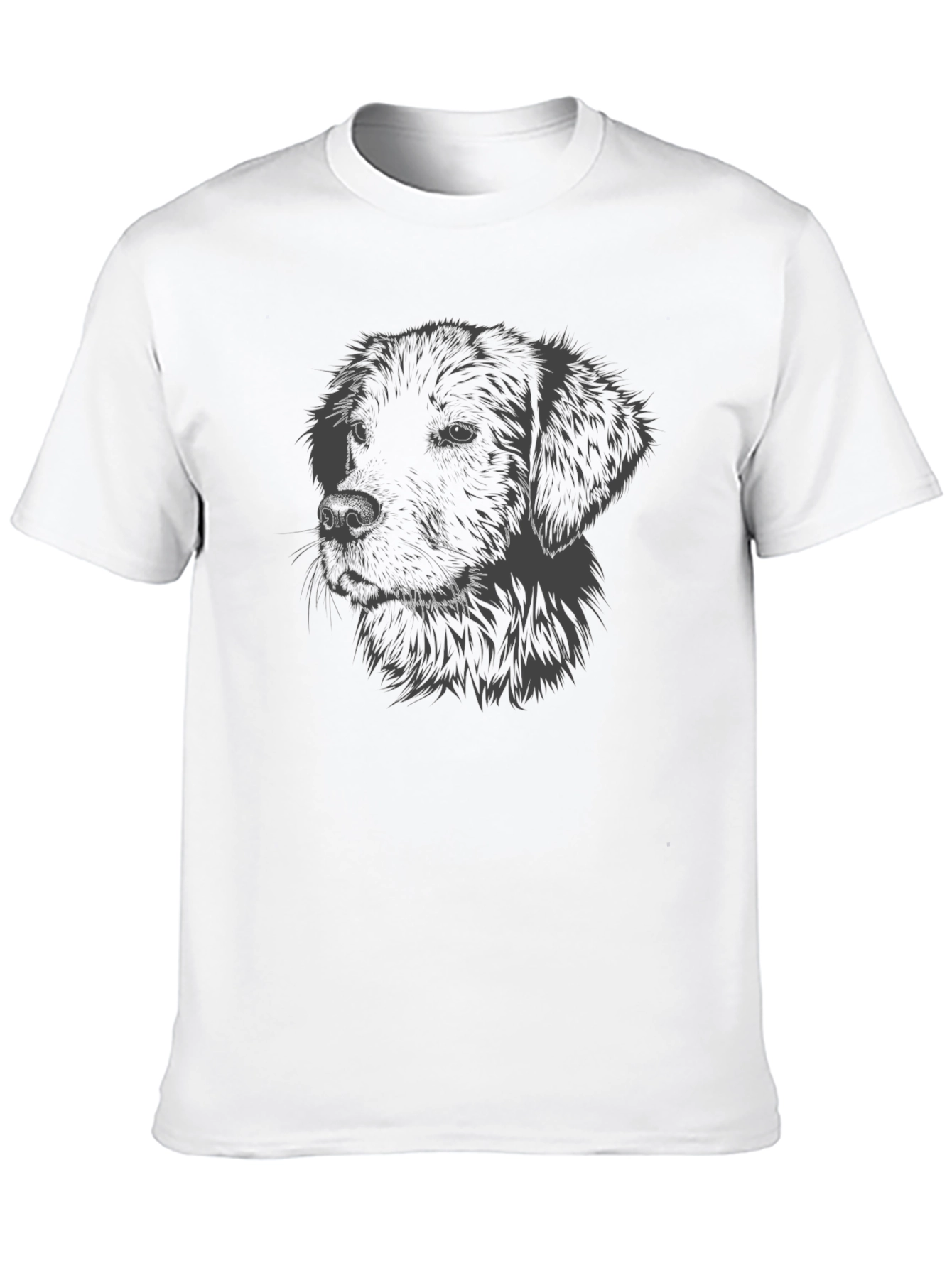 Dog Graphic Print Black T-Shirt