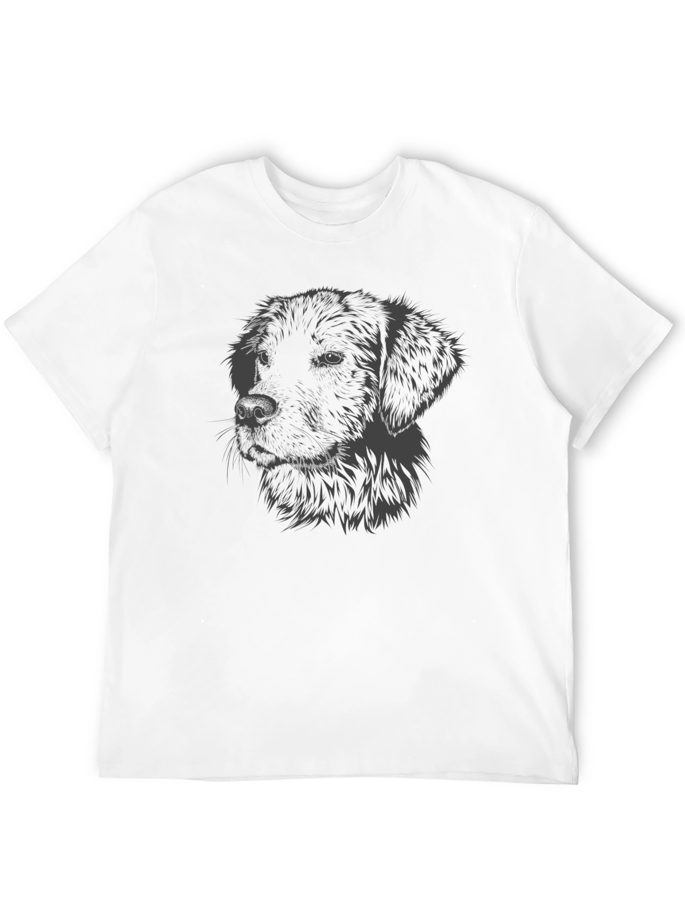 Dog Graphic Print Black T-Shirt