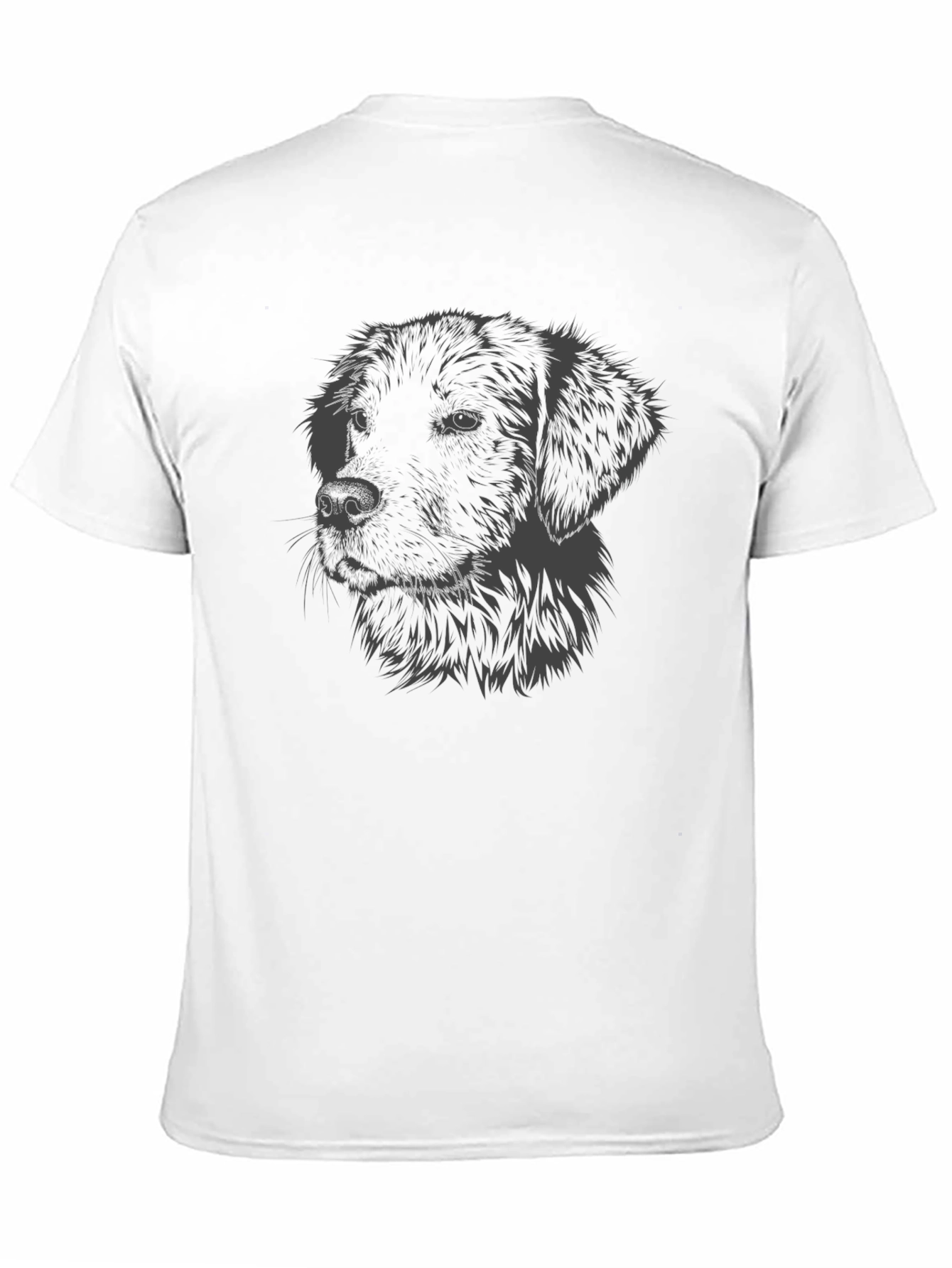 Dog Graphic Print Black T-Shirt