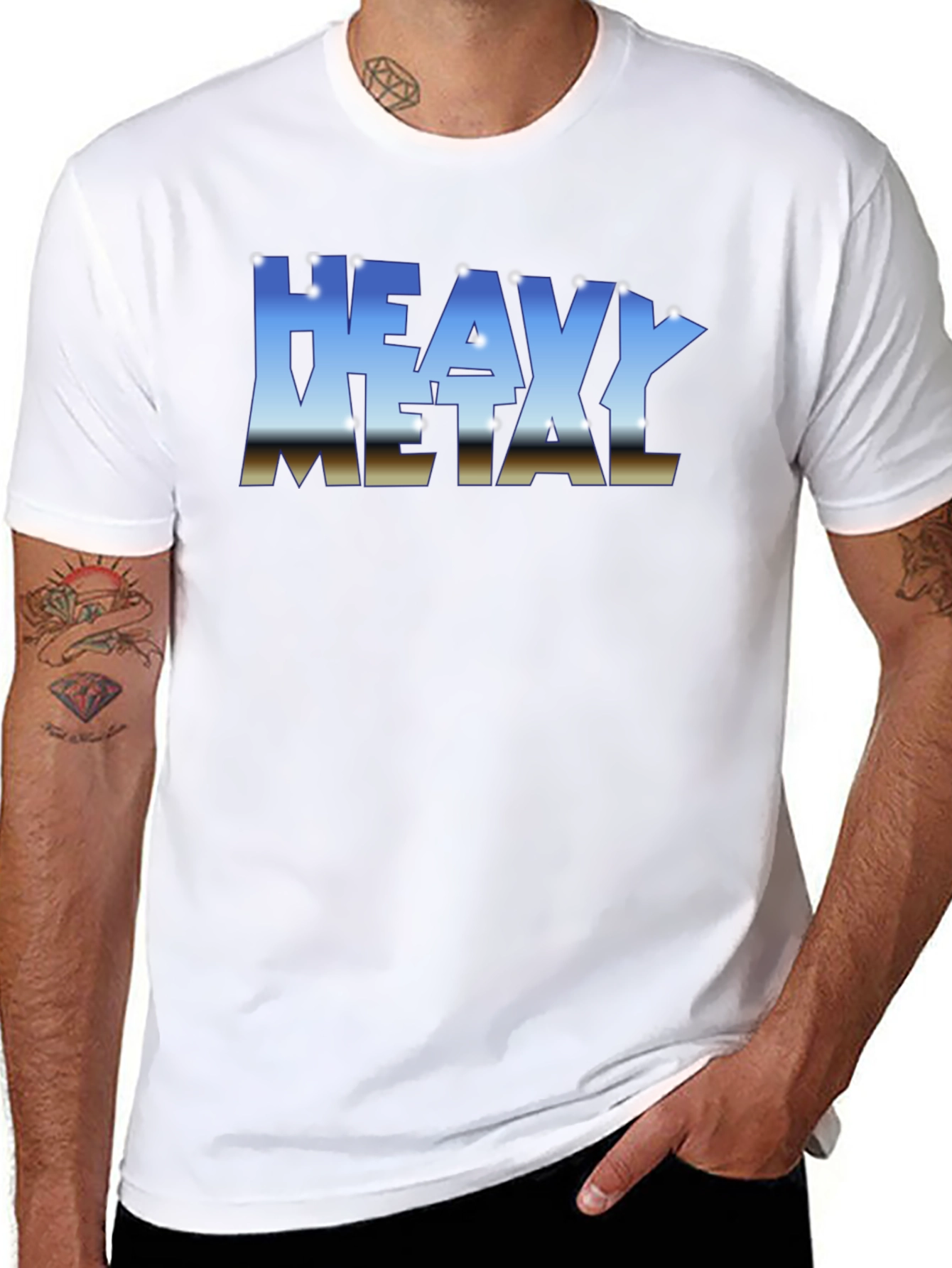 Heavy Metal Retro Style Black T-Shirt