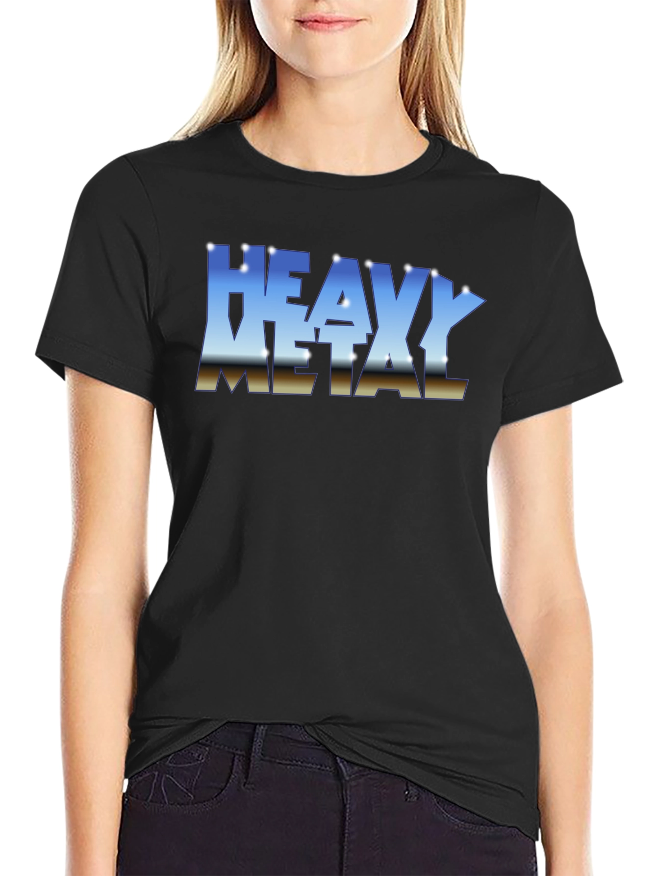 Heavy Metal Retro Style Black T-Shirt