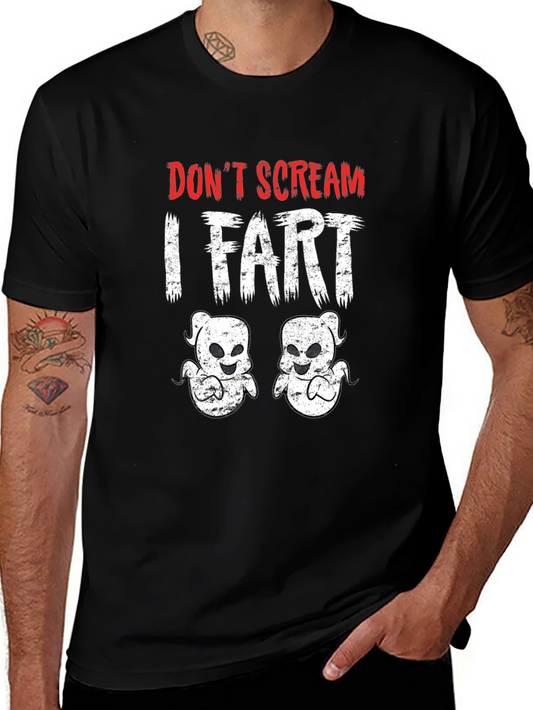 Dont Scream I Fart Black Graphic Tee