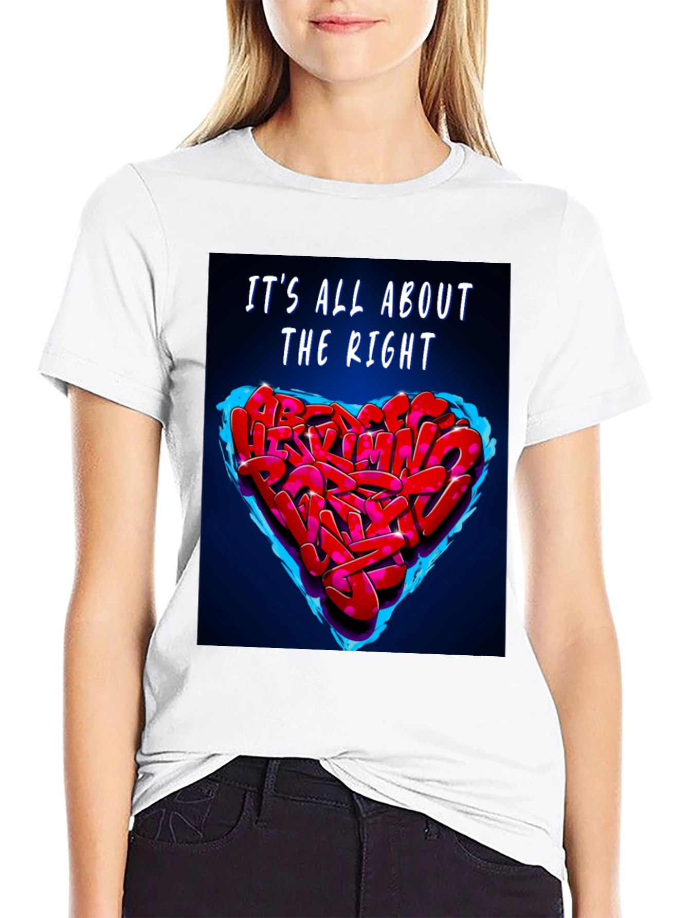 Its All About The Right Heart Graffiti T-Shirt