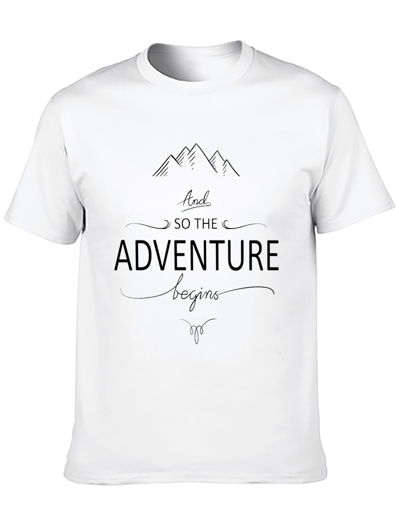 Adventure Begins T-Shirt - Mountain Graphic Tee