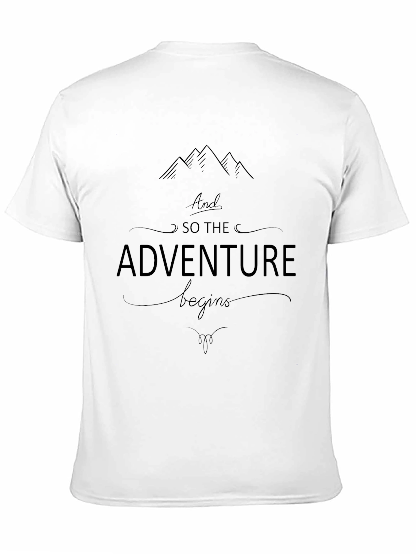 Adventure Begins T-Shirt - Mountain Graphic Tee