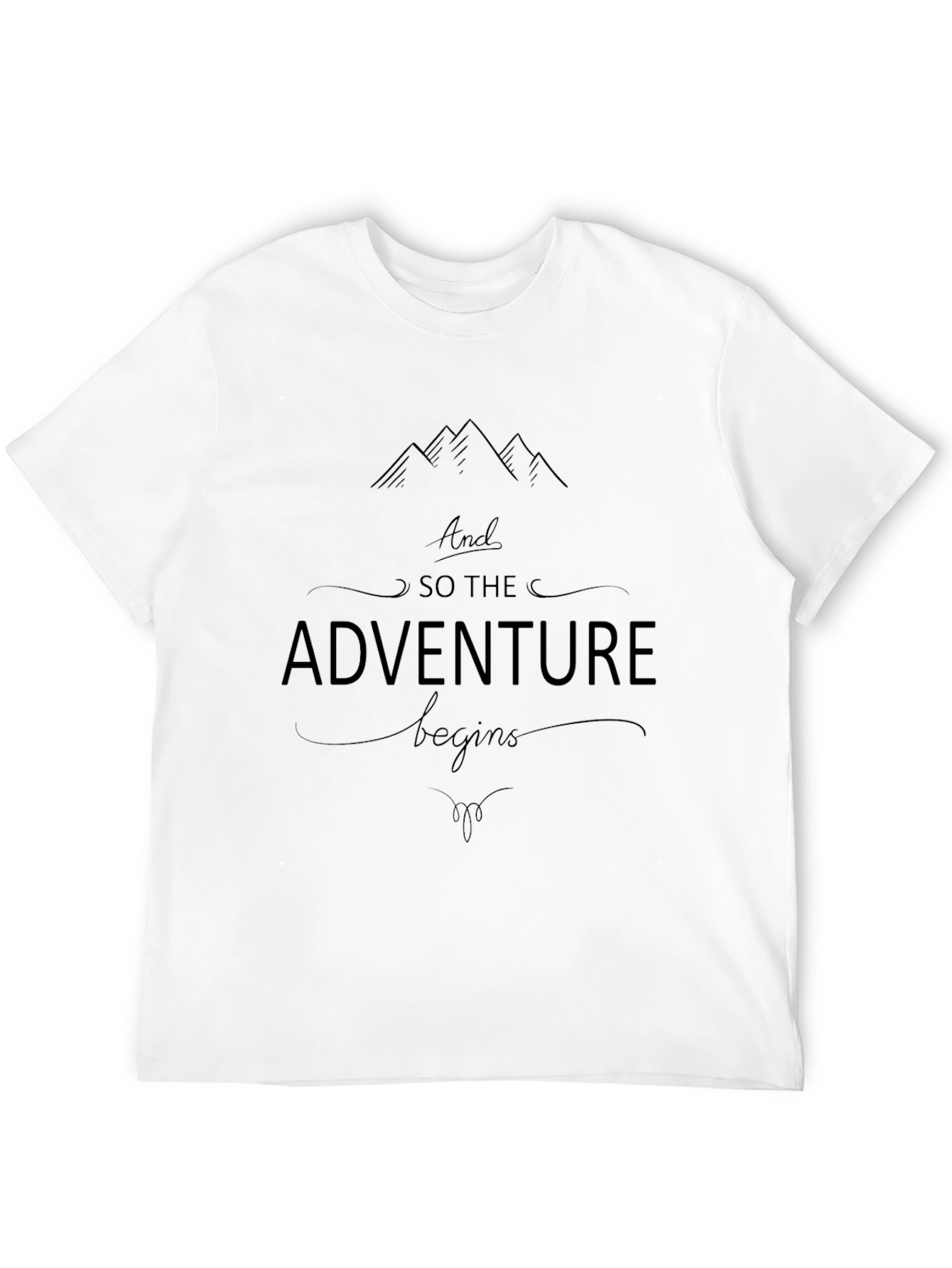 Adventure Begins T-Shirt - Mountain Graphic Tee