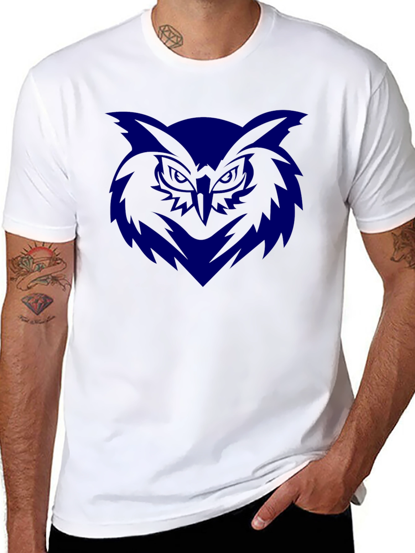 Bold Owl Graphic Black T-Shirt - Mens Fashion Tee