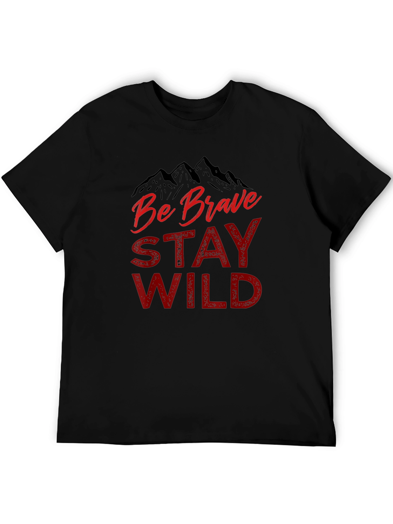 Be Brave Stay Wild Graphic Tee - Black