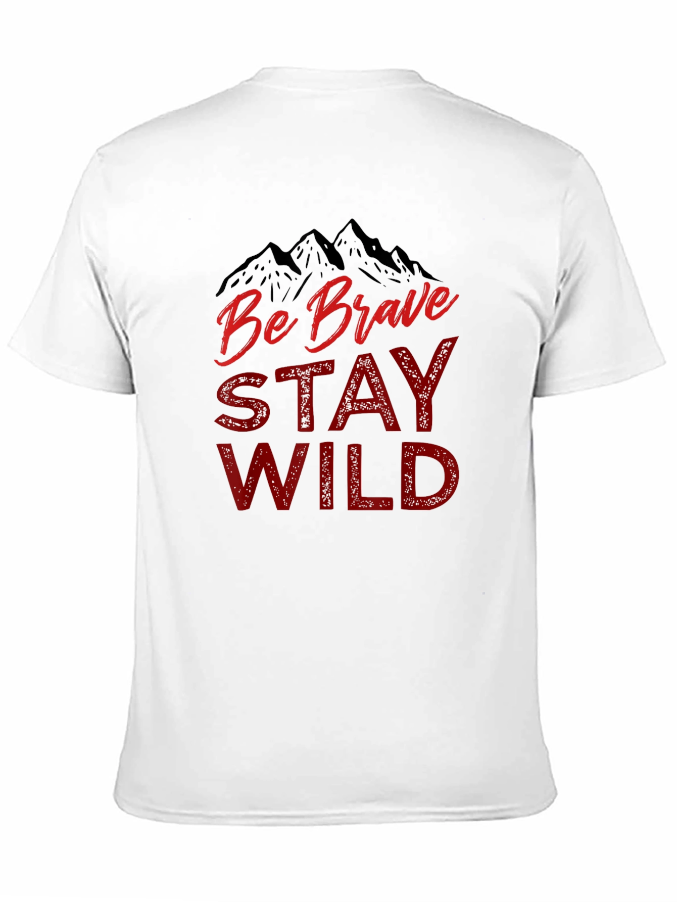 Be Brave Stay Wild Graphic Tee - Black
