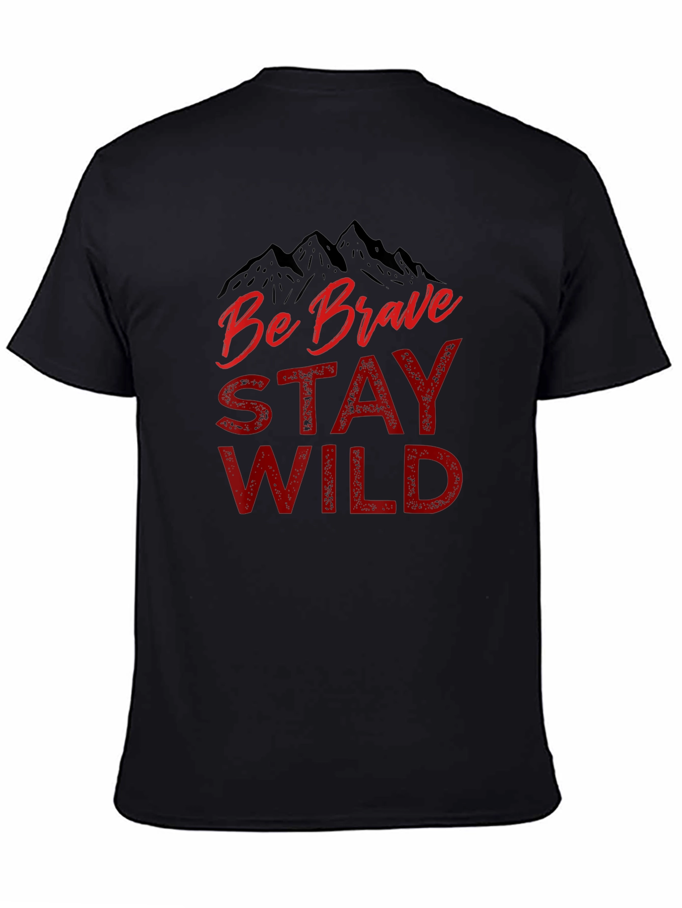 Be Brave Stay Wild Graphic Tee - Black