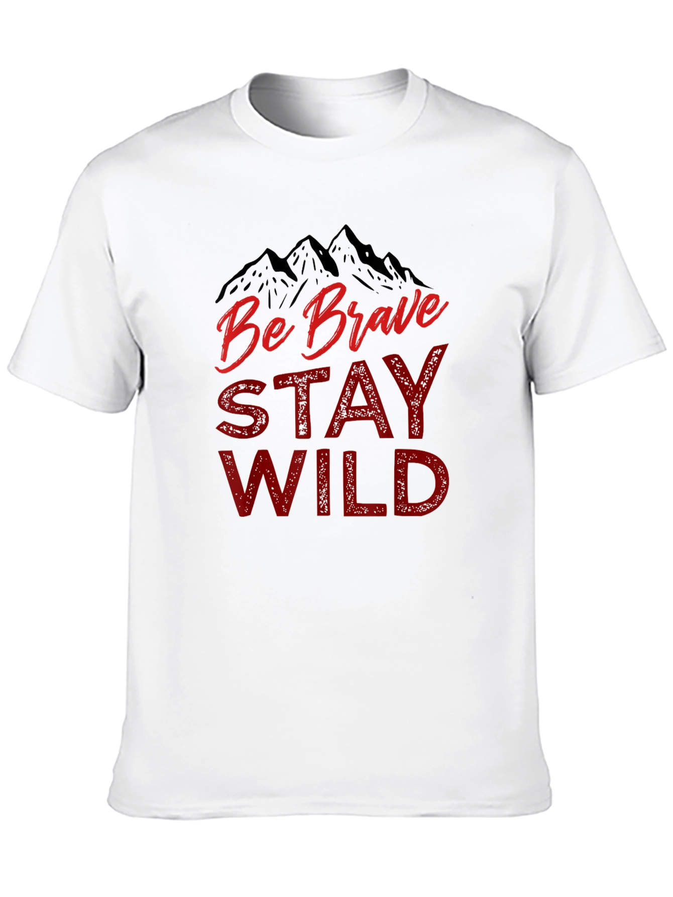 Be Brave Stay Wild Graphic Tee - Black